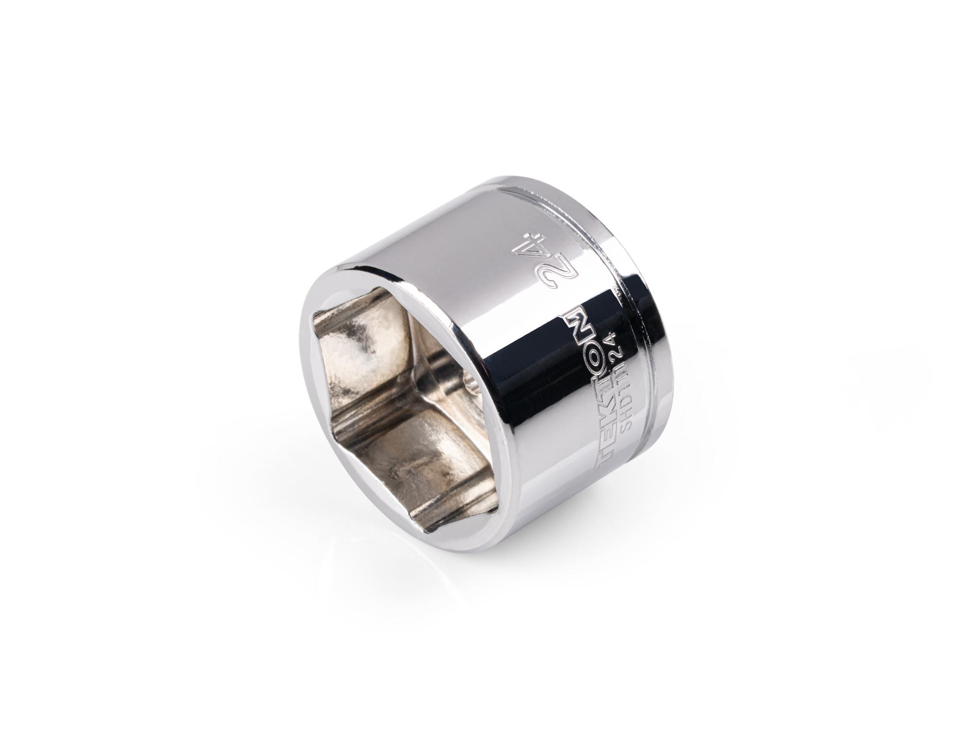 TEKTON 3/8 Inch Drive x 24 mm Extra-Shallow 6-Point Socket