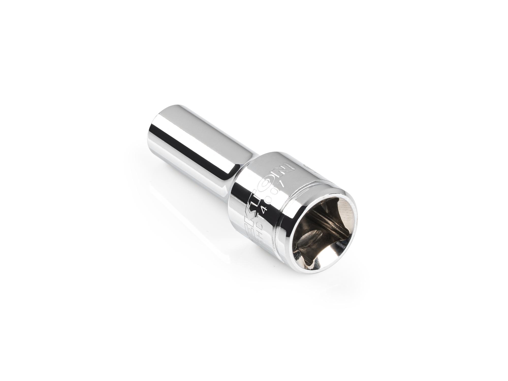 Back angle view of Tekton hand drive 6-point socket. Item #SHD14007
