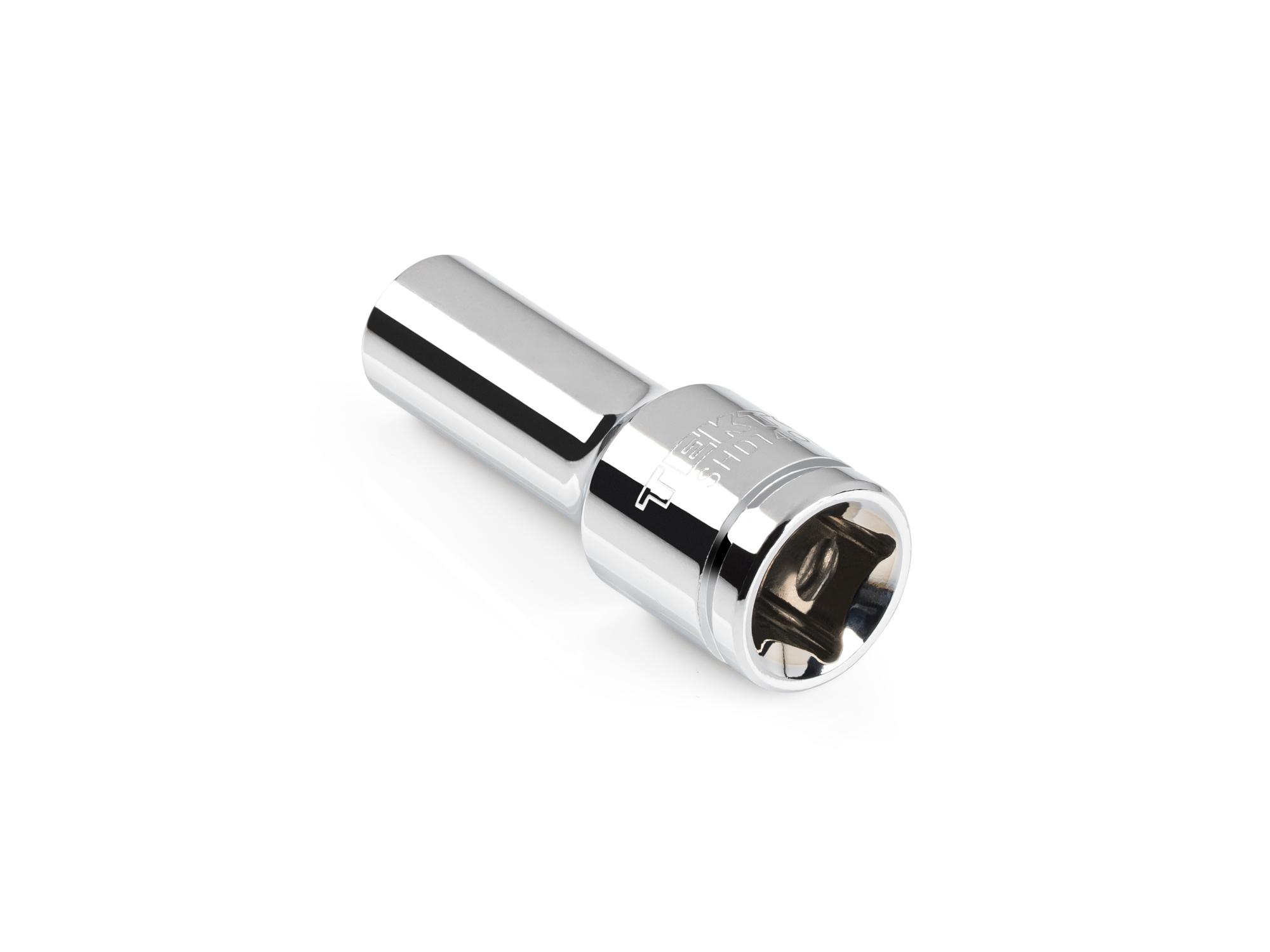 Back angle view of Tekton hand drive 6-point socket. Item #SHD14008