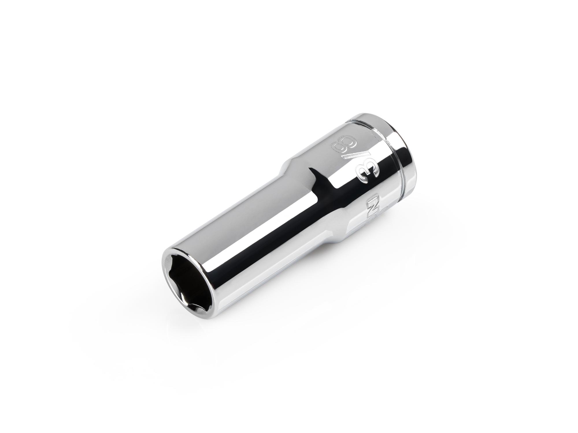 Front-right angle view of Tekton hand drive 6-point socket. Item #SHD14010