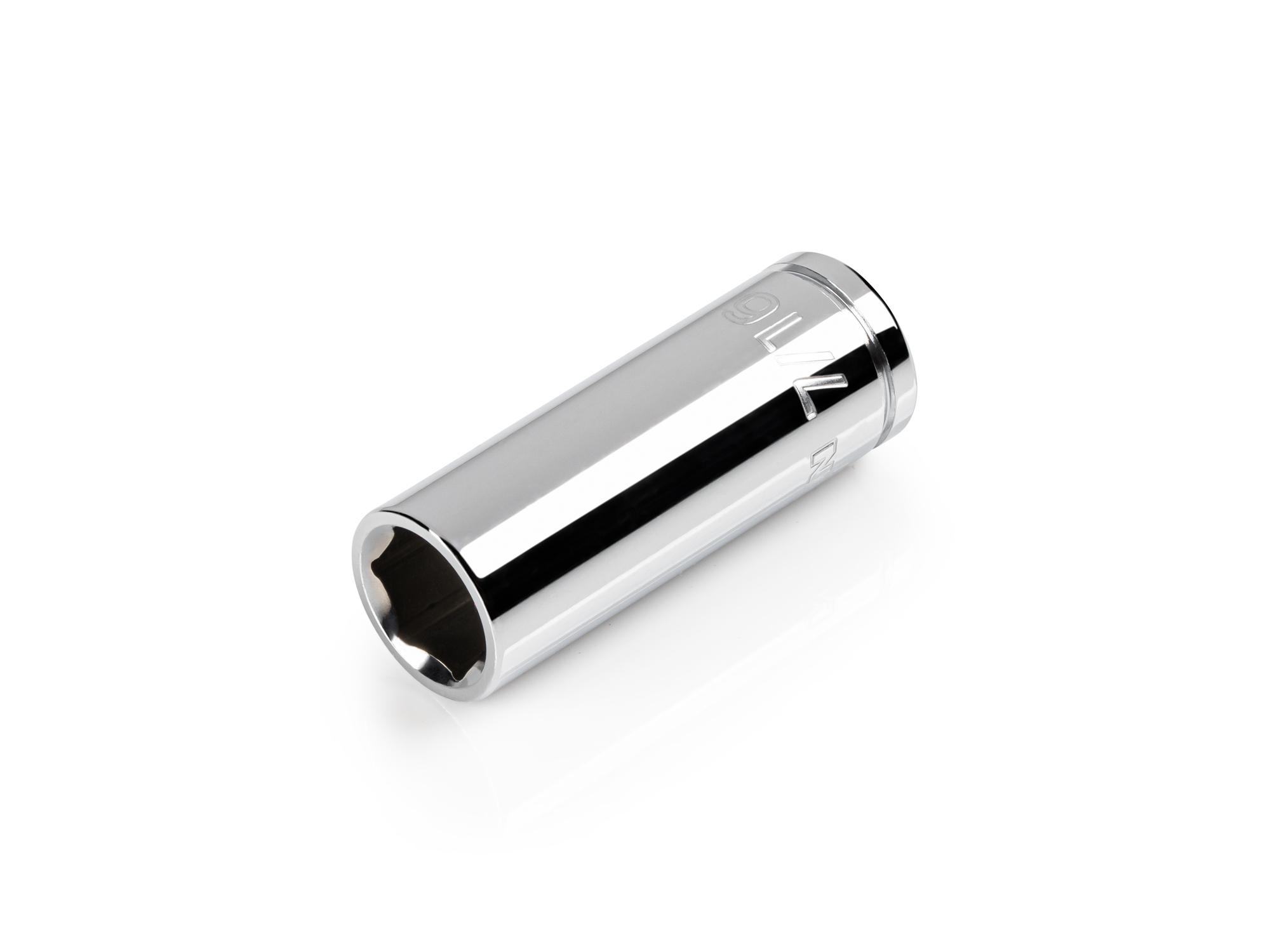 Front-right angle view of Tekton hand drive 6-point socket. Item #SHD14011