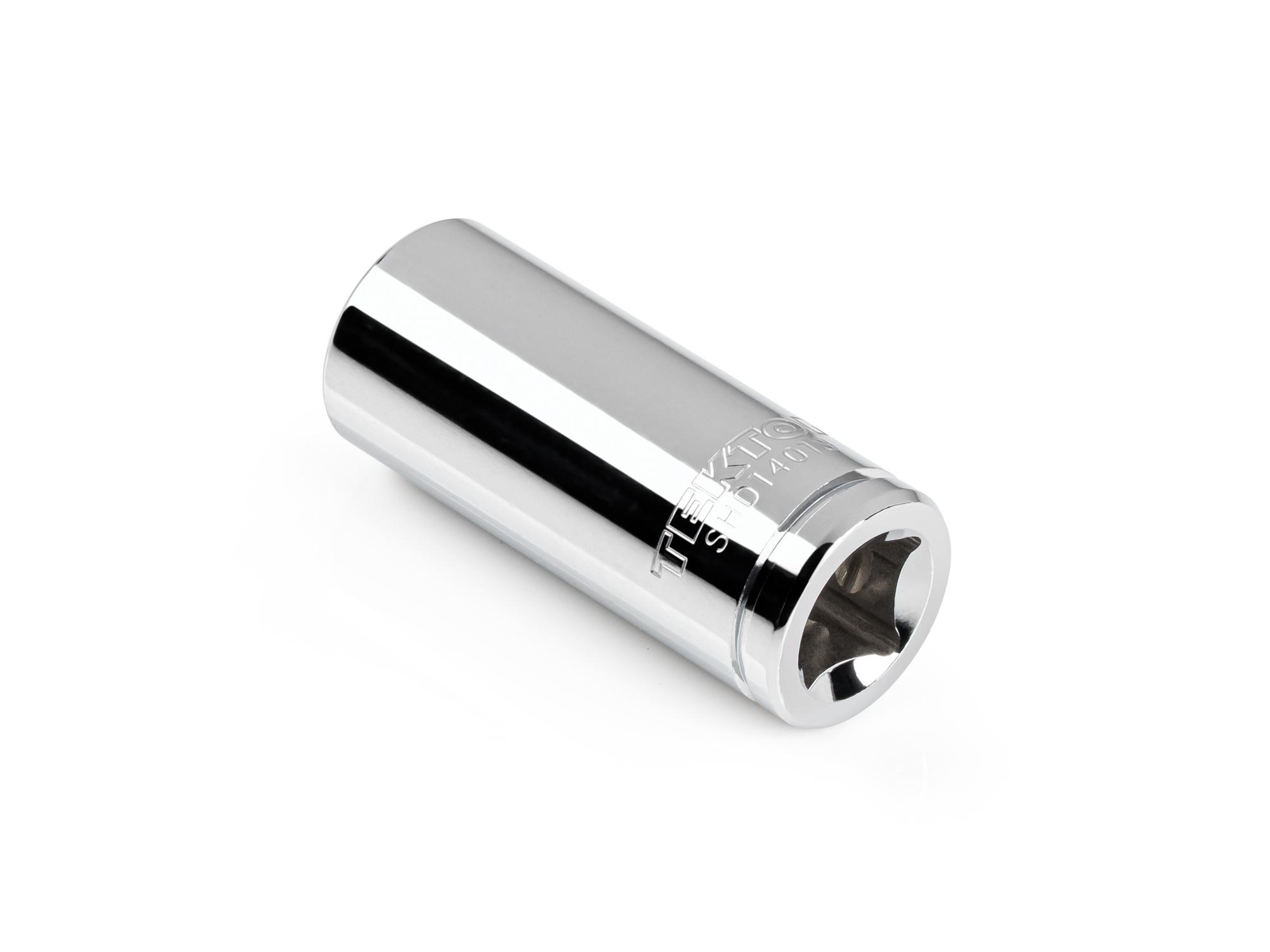 Back angle view of Tekton hand drive 6-point socket. Item #SHD14013