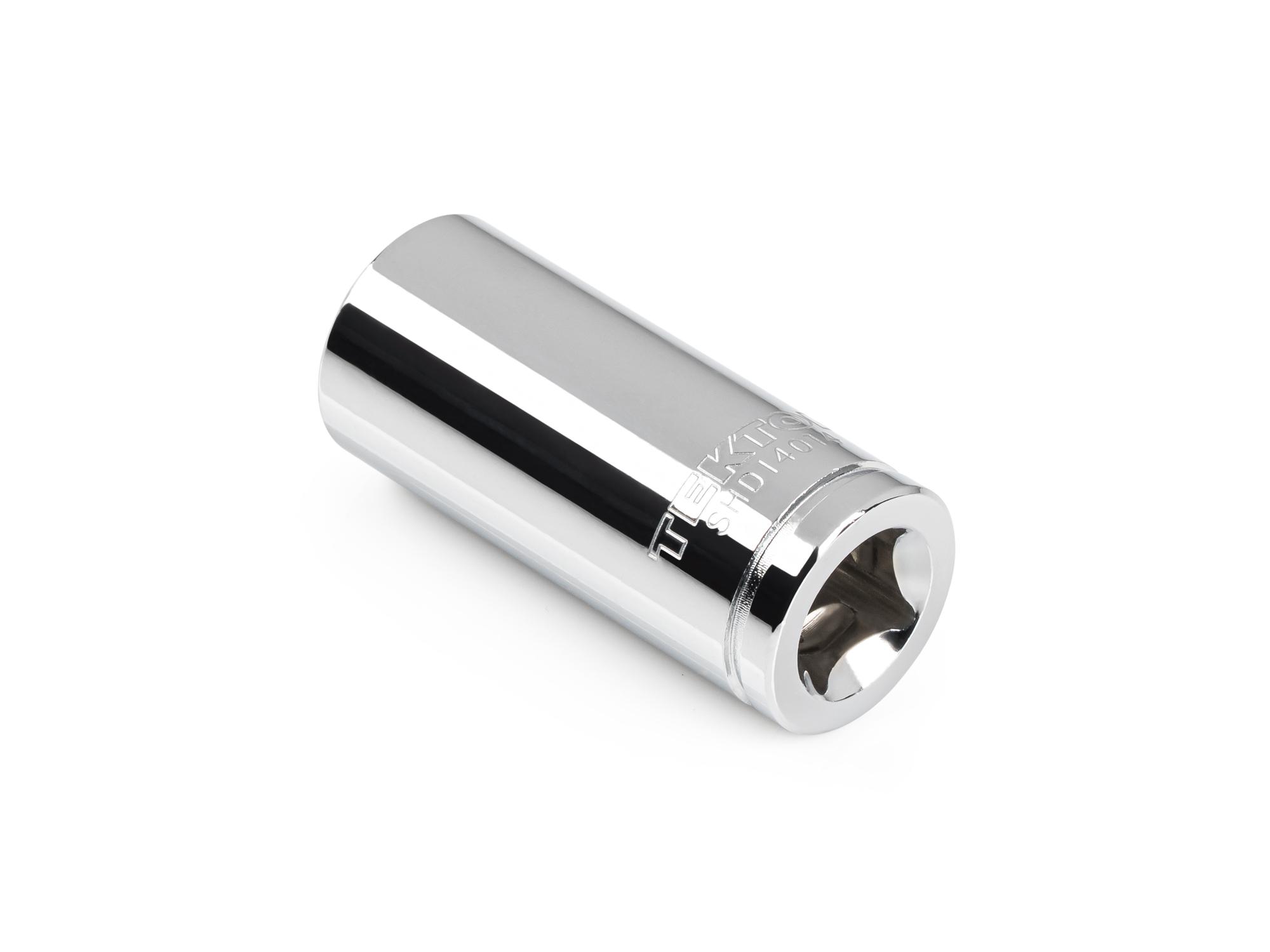 Back angle view of Tekton hand drive 6-point socket. Item #SHD14014