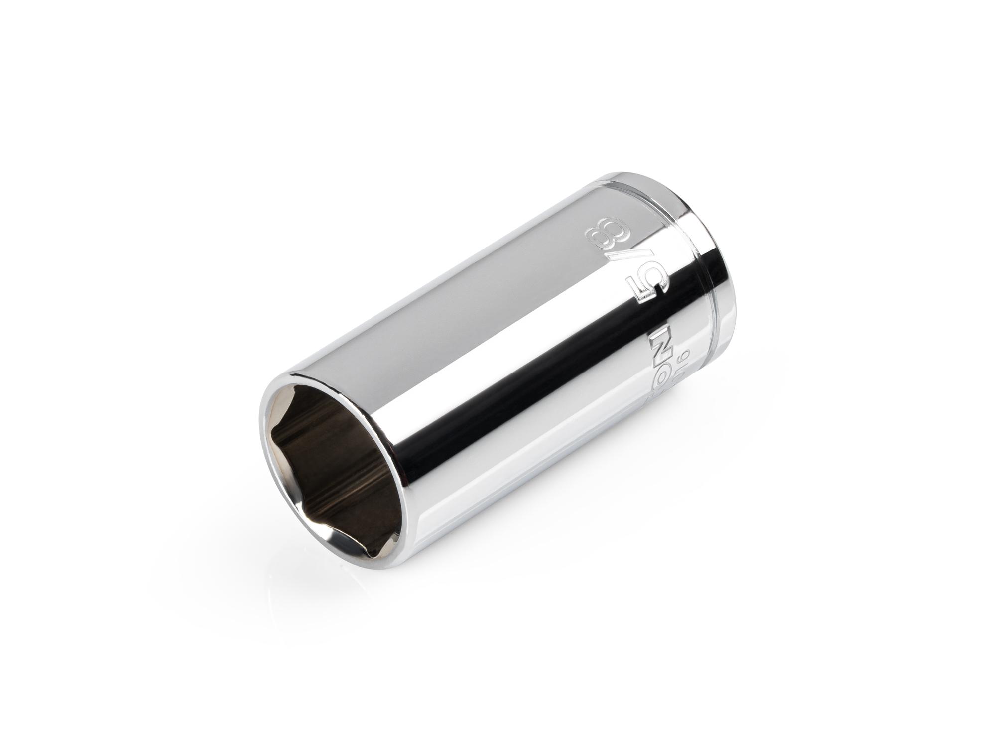Front-right angle view of Tekton hand drive 6-point socket. Item #SHD14016
