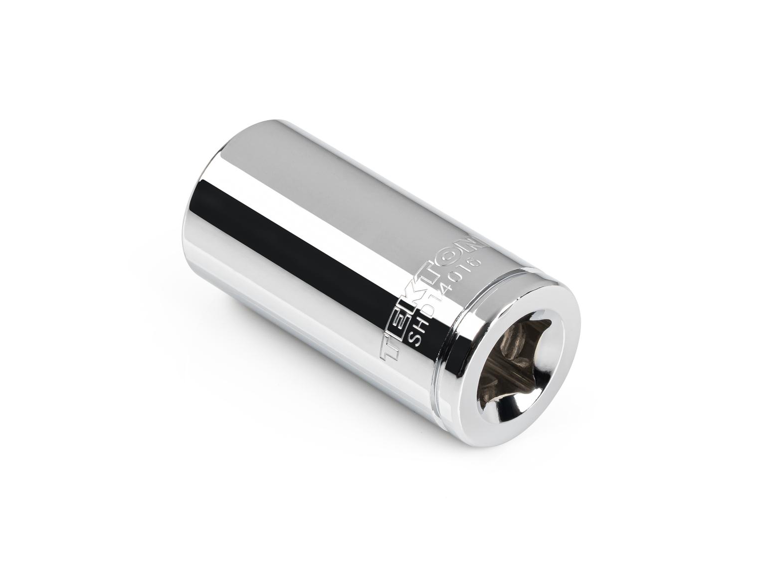 Back angle view of Tekton 5/8 inch hand drive 6-point socket. Item #SHD14016