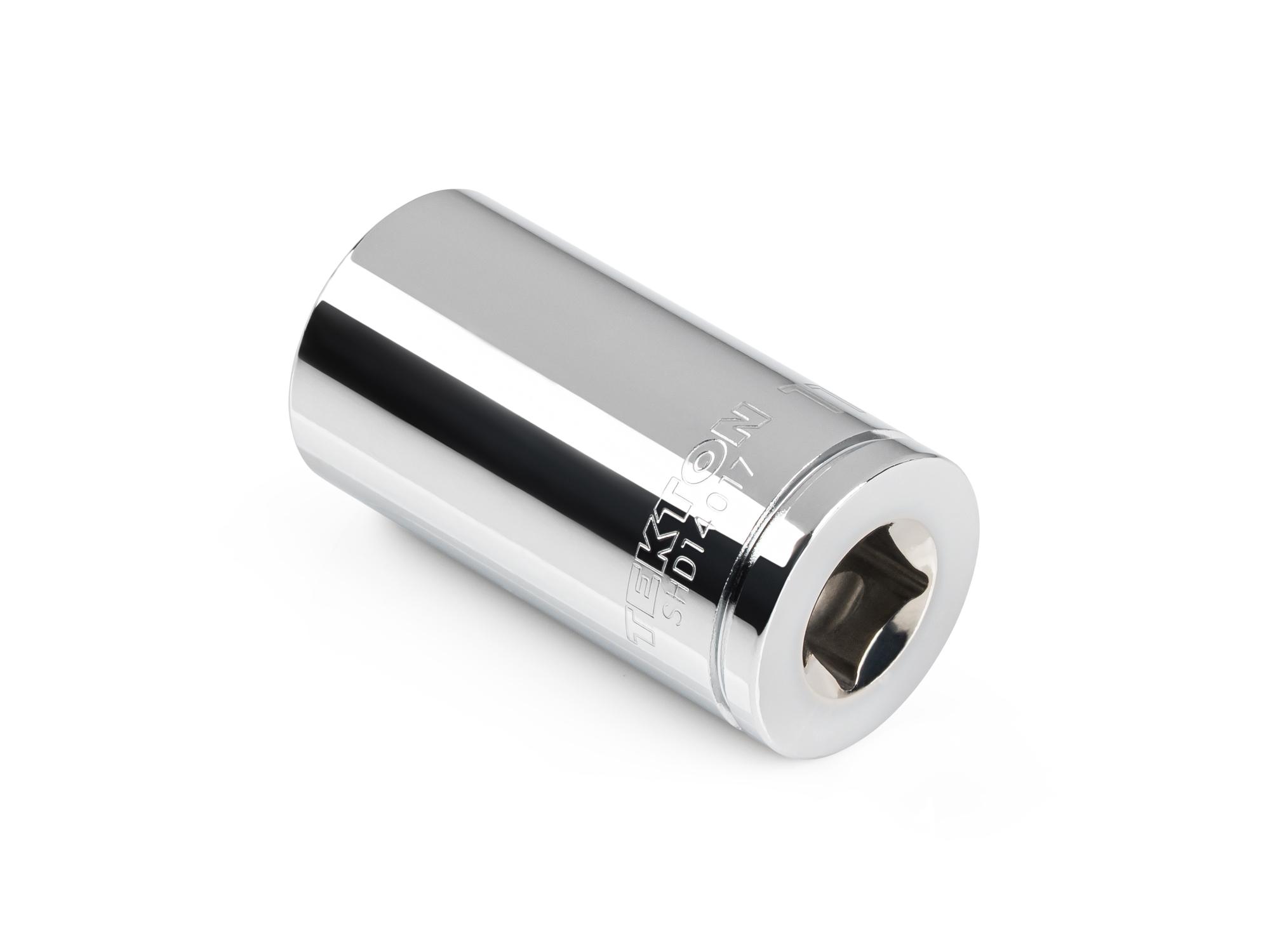 Back angle view of Tekton hand drive 6-point socket. Item #SHD14017