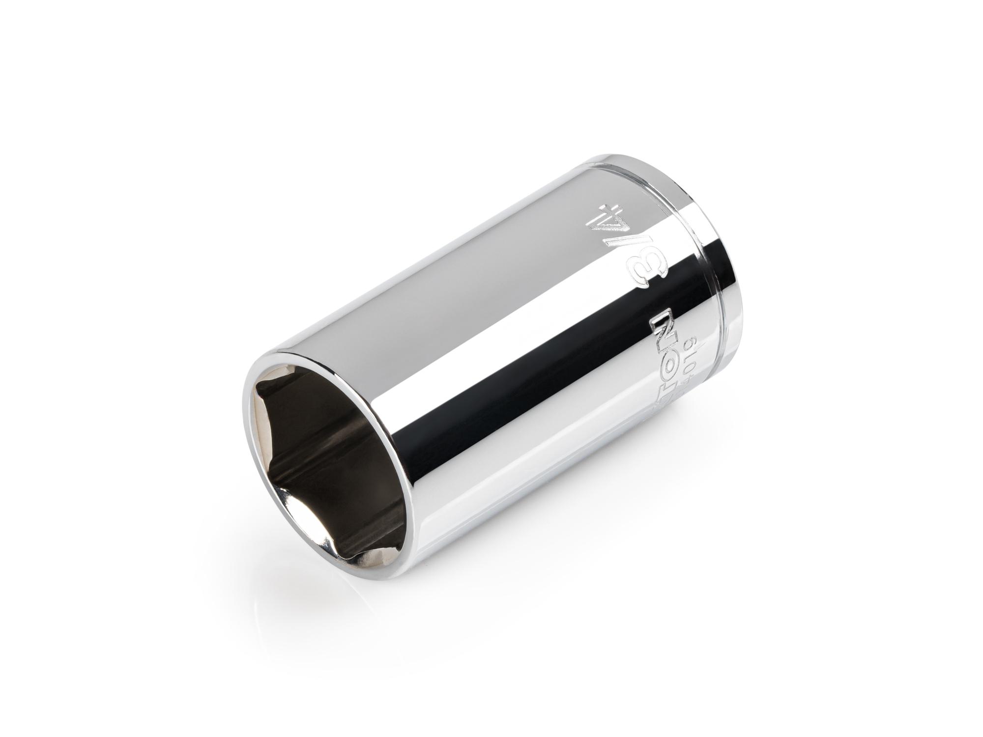Front-right angle view of Tekton hand drive 6-point socket. Item #SHD14019