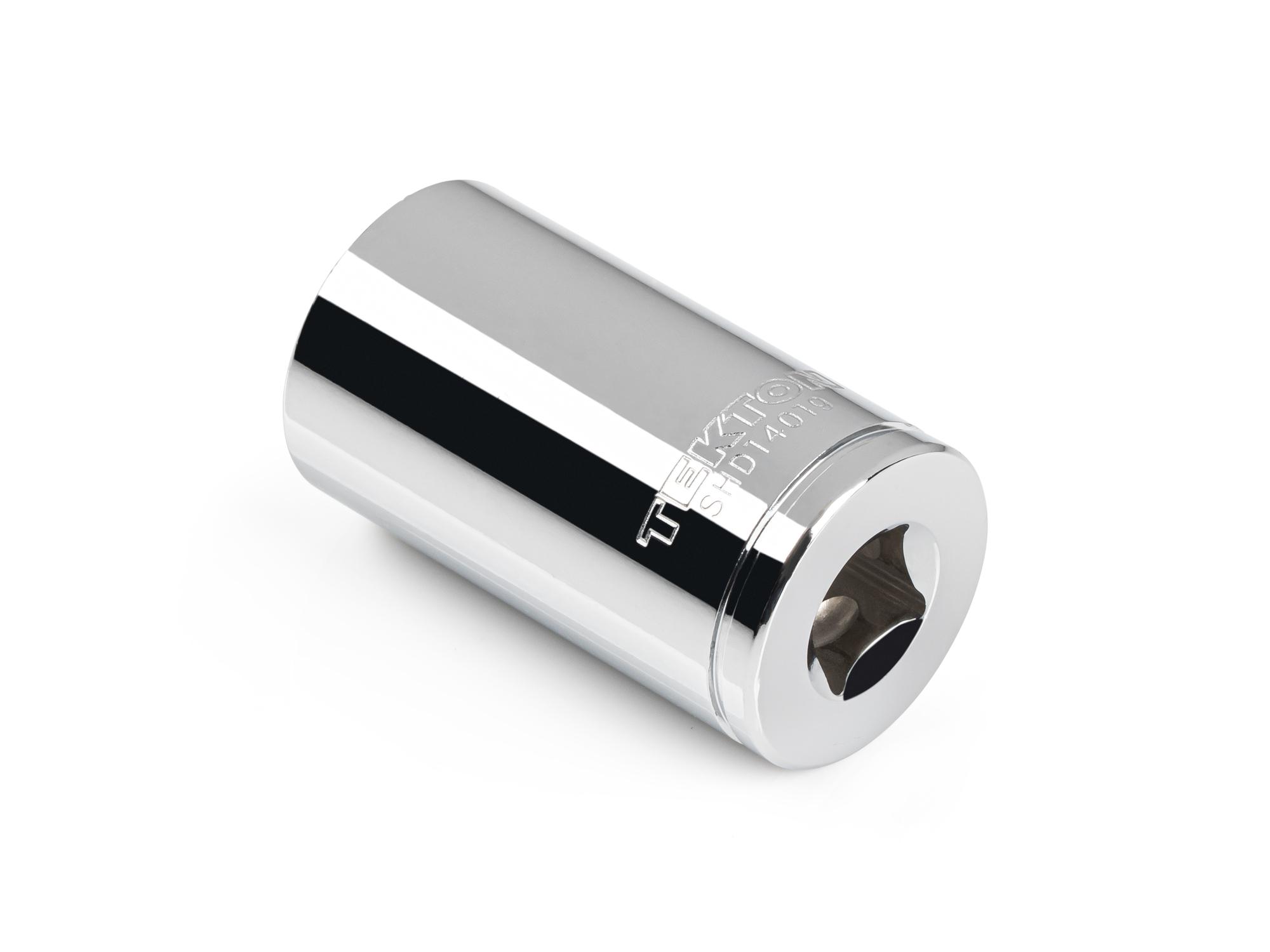 Back angle view of Tekton hand drive 6-point socket. Item #SHD14019