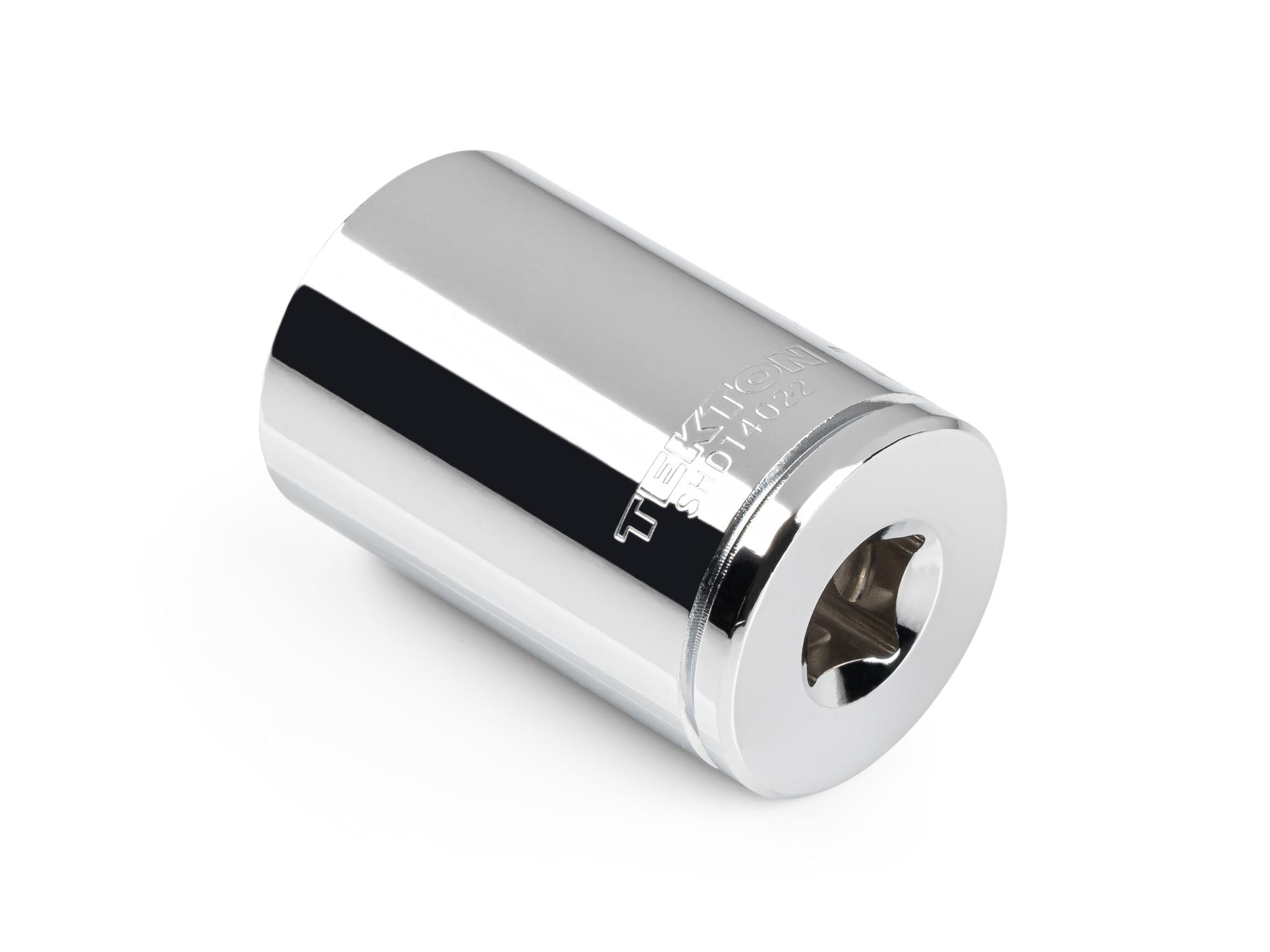 Back angle view of Tekton hand drive 6-point socket. Item #SHD14022