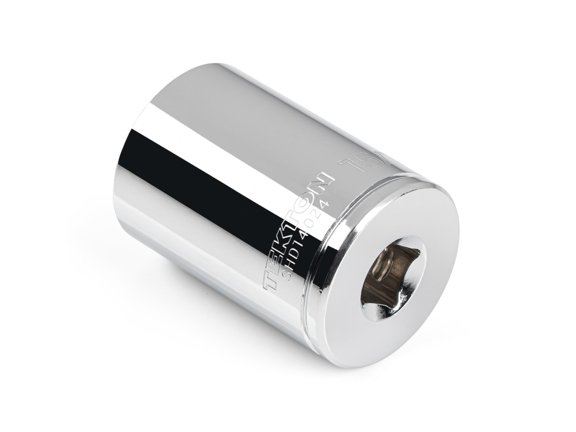 Back angle view of Tekton hand drive 6-point socket. Item #SHD14024