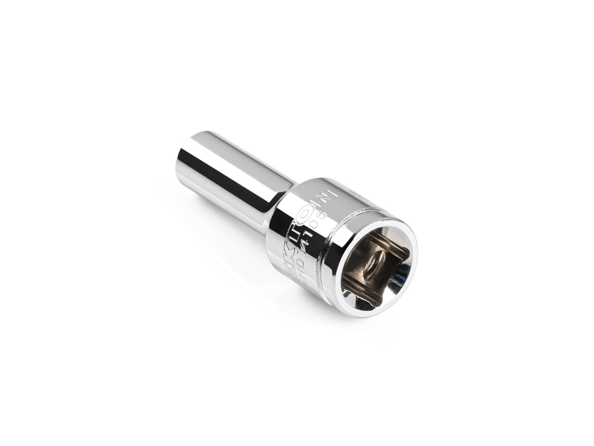 Back angle view of Tekton hand drive 6-point socket. Item #SHD14106