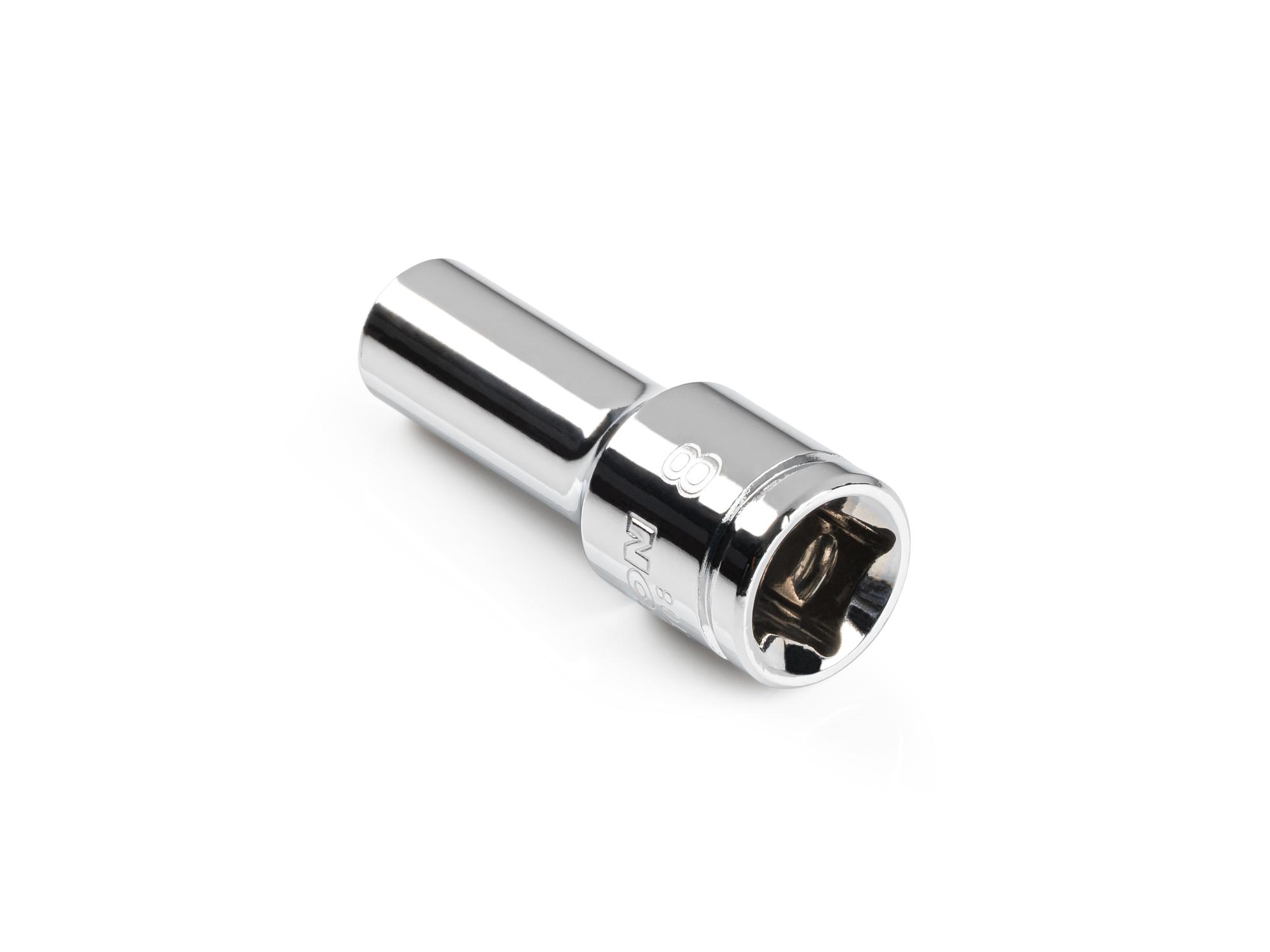 Back angle view of Tekton hand drive 6-point socket. Item #SHD14108