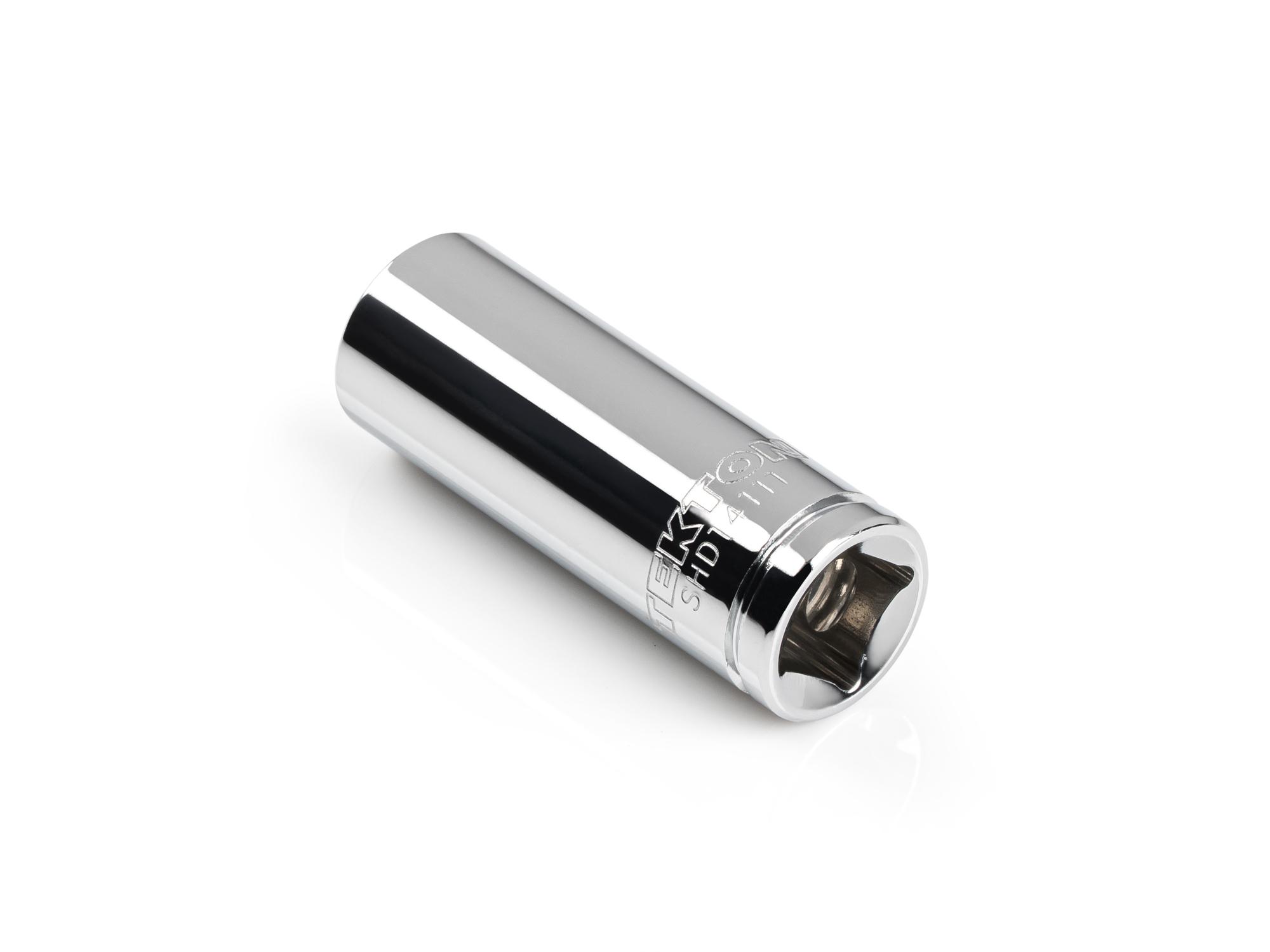 Back angle view of Tekton hand drive 6-point socket. Item #SHD14111