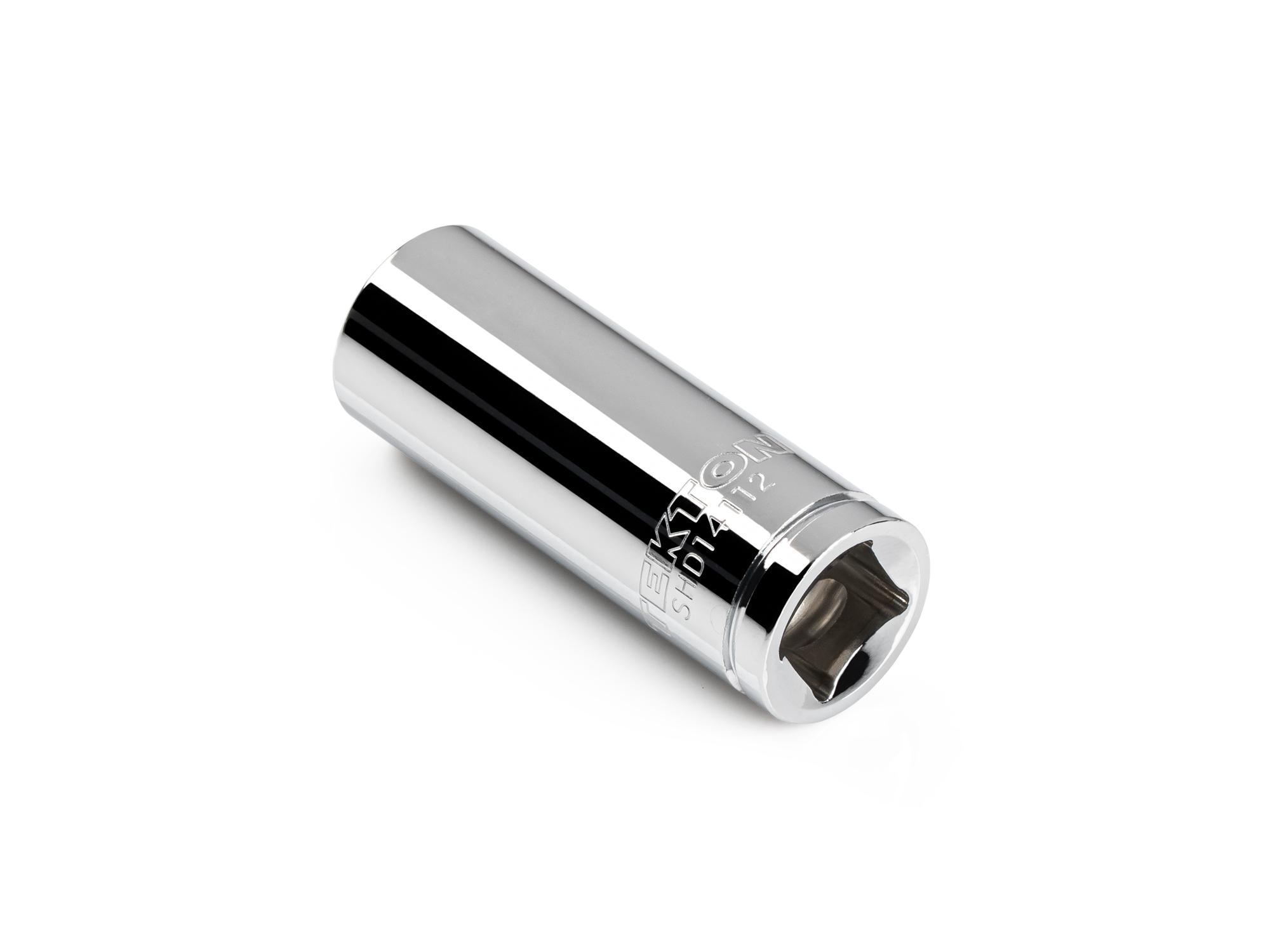 Back angle view of Tekton hand drive 6-point socket. Item #SHD14112