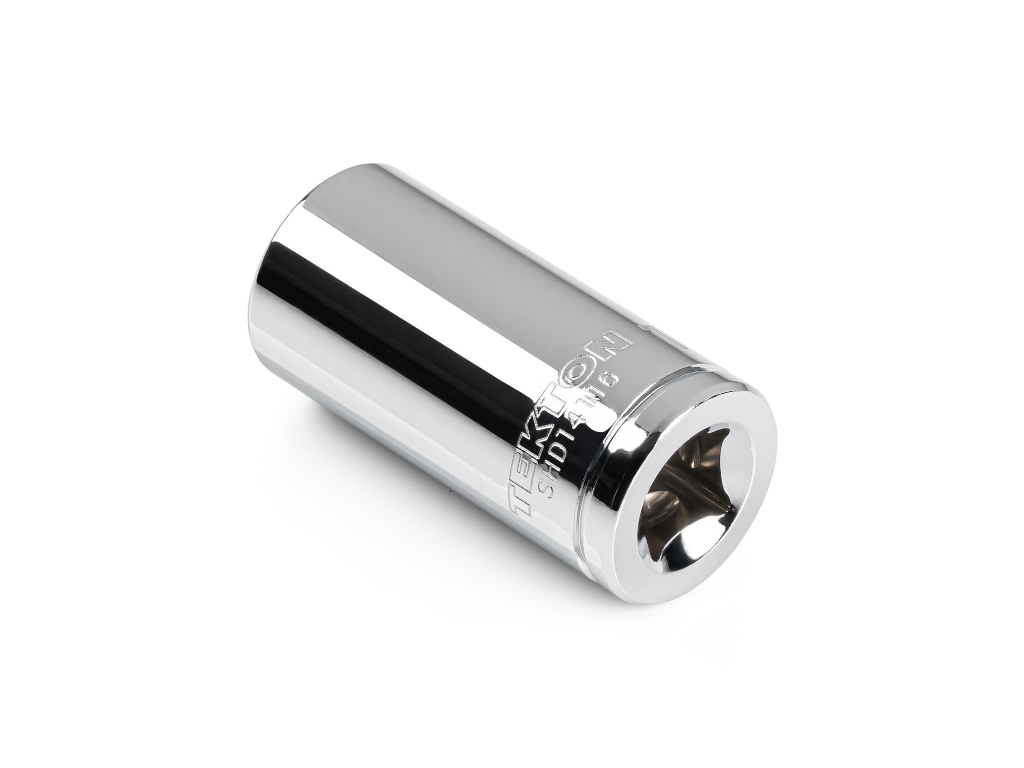 Back angle view of Tekton hand drive 6-point socket. Item #SHD14116