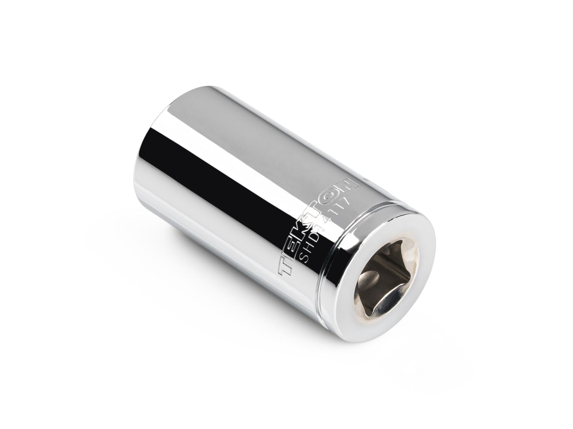 Back angle view of Tekton hand drive 6-point socket. Item #SHD14117