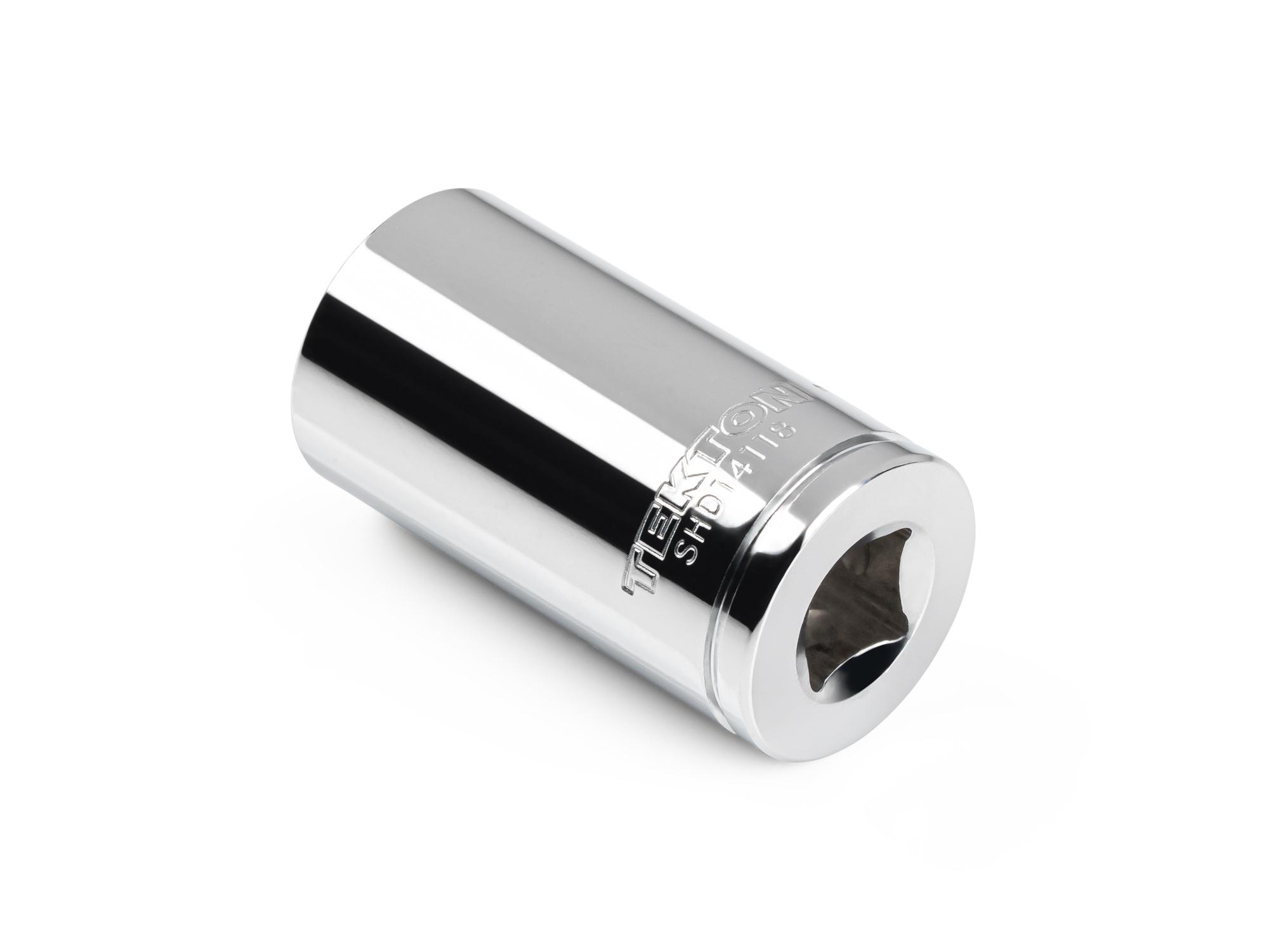 Back angle view of Tekton hand drive 6-point socket. Item #SHD14118