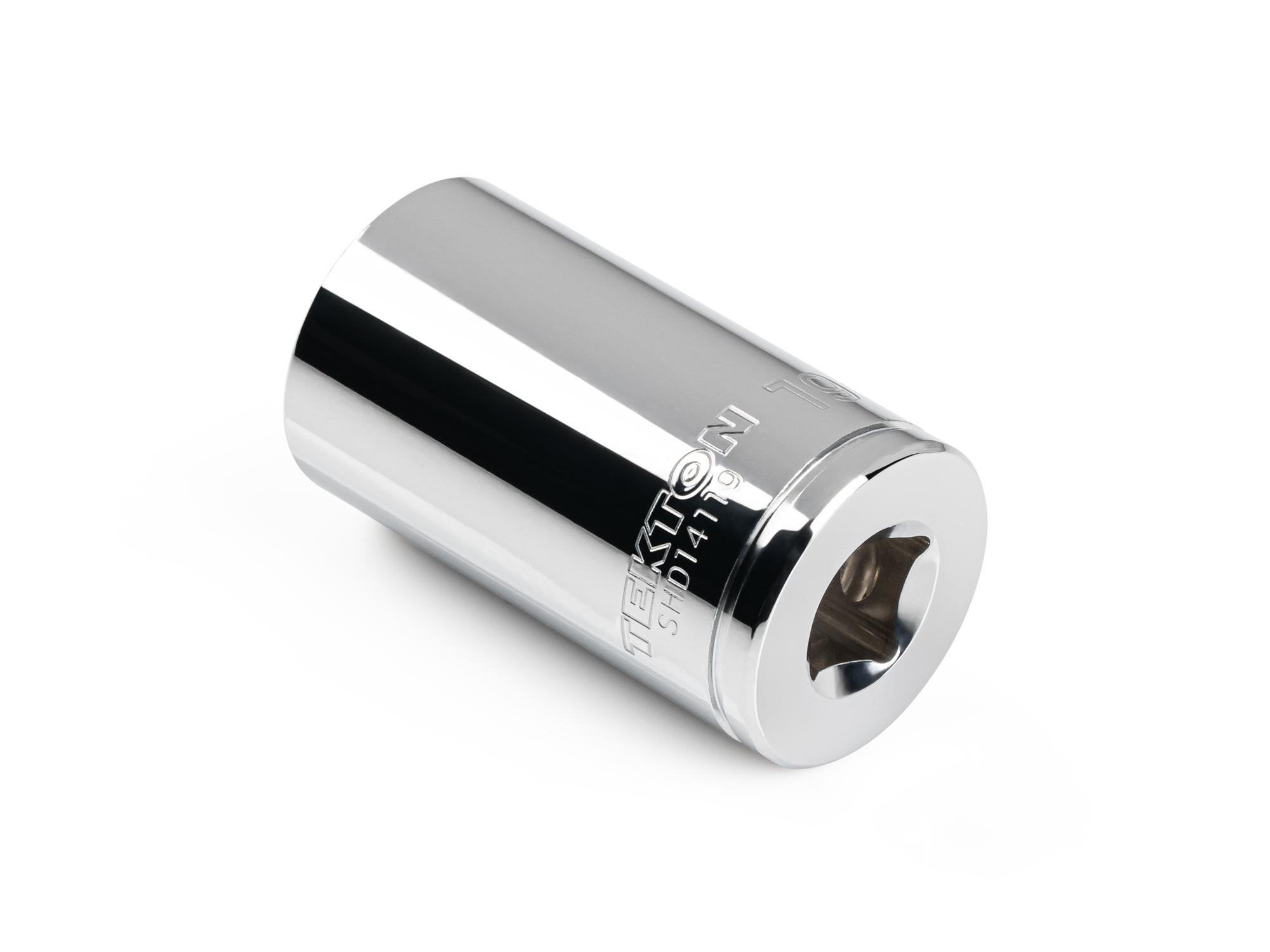 Back angle view of Tekton hand drive 6-point socket. Item #SHD14119