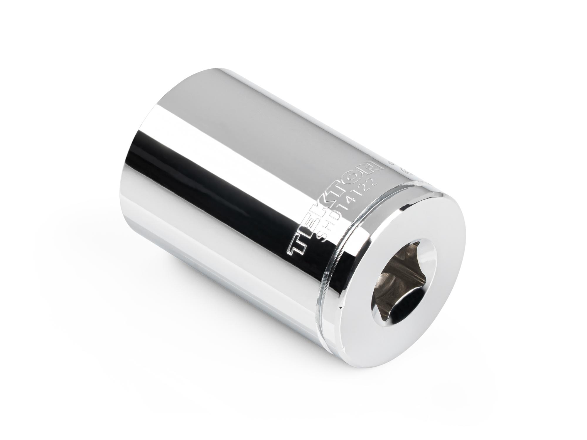 Back angle view of Tekton hand drive 6-point socket. Item #SHD14122