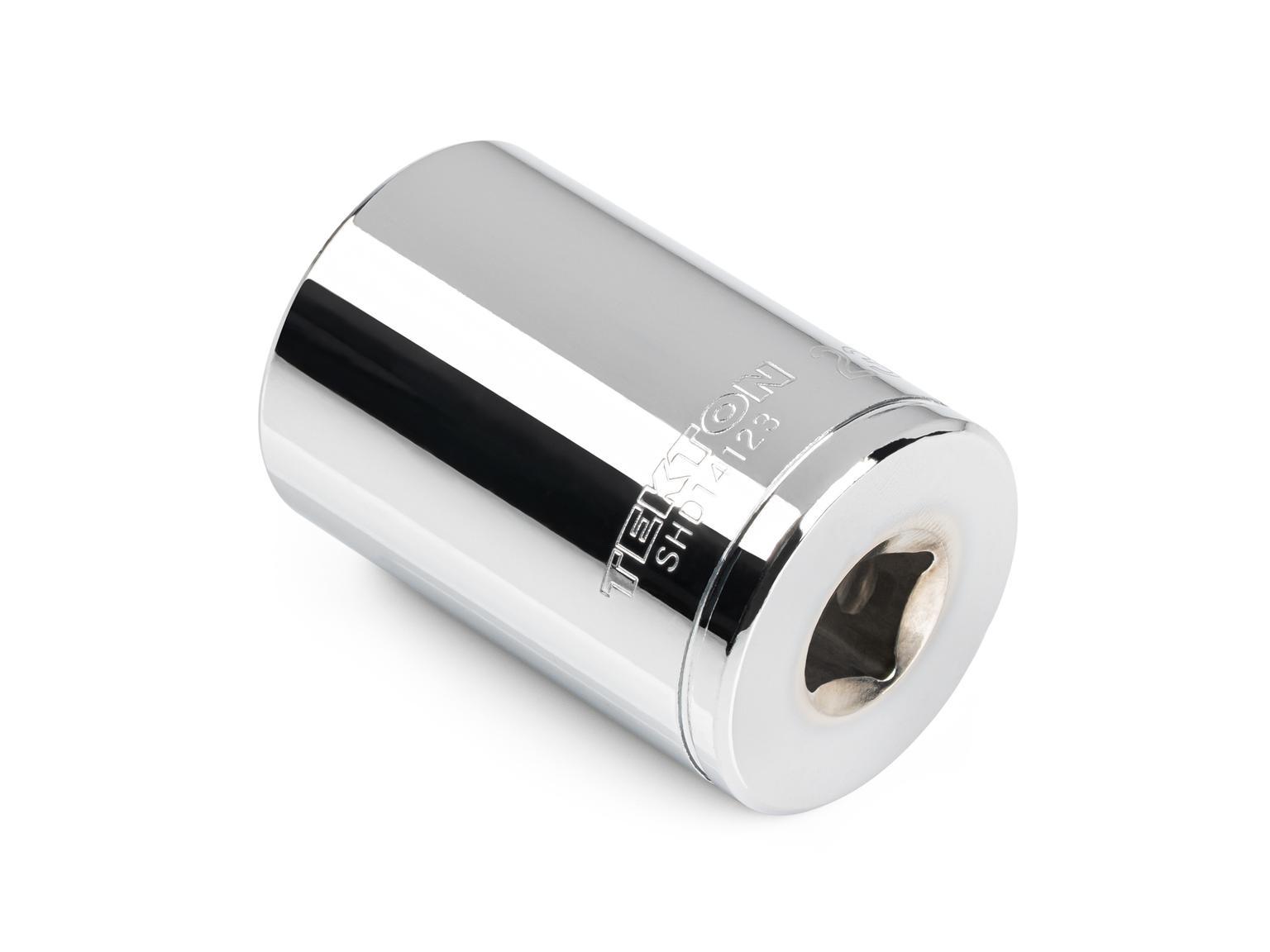 Back angle view of Tekton 23 millimeter hand drive 6-point socket. Item #SHD14123