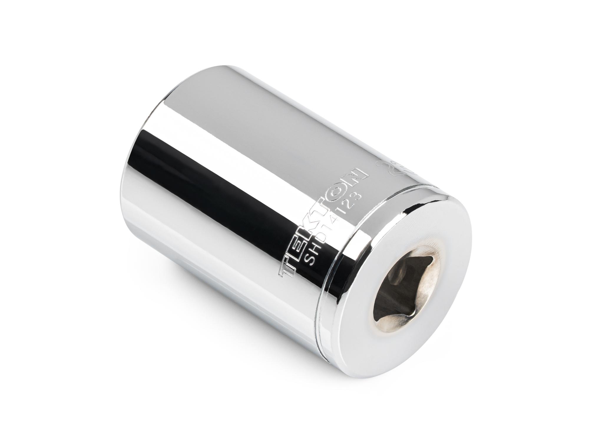 Back angle view of Tekton hand drive 6-point socket. Item #SHD14123