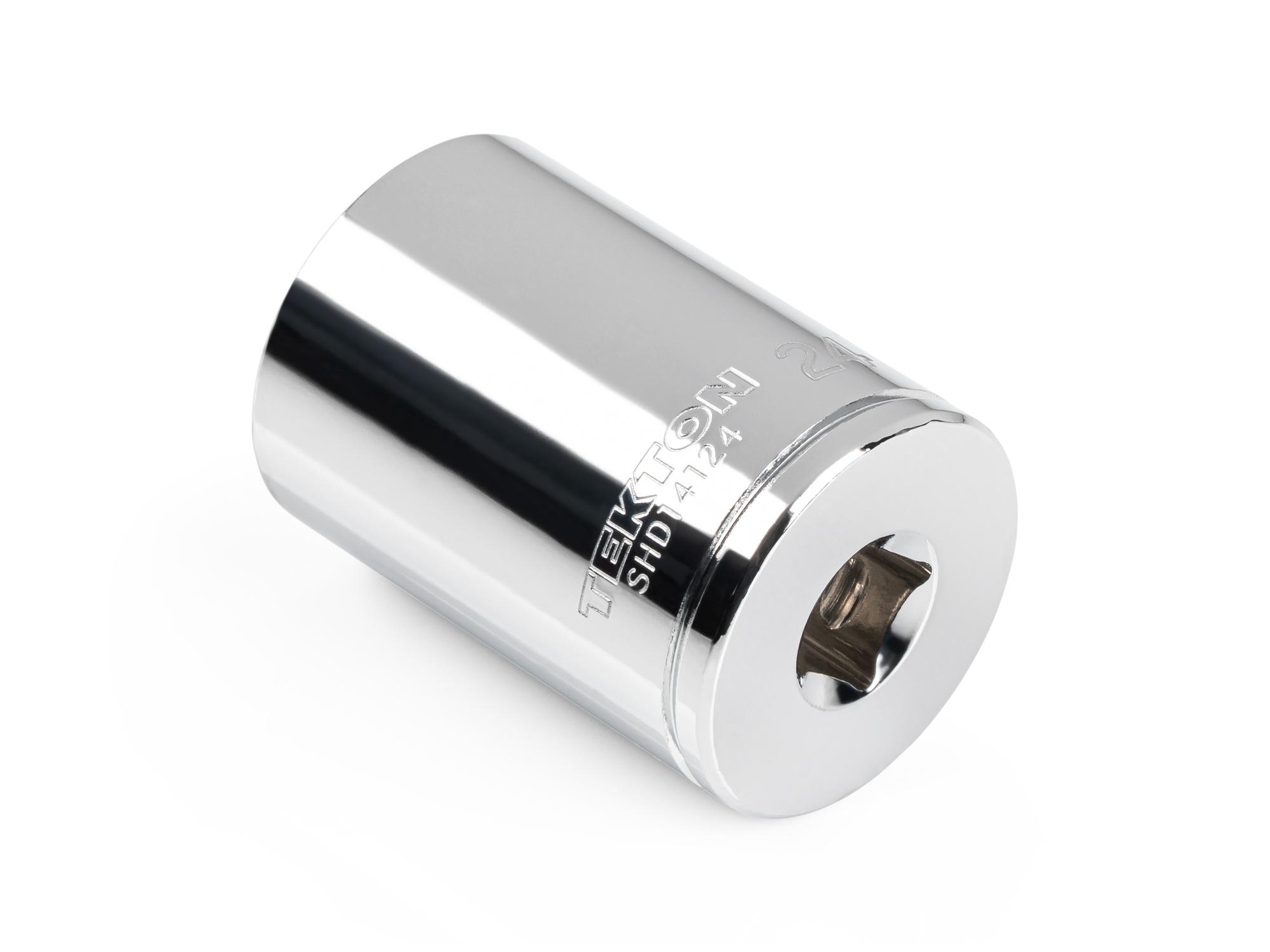 Back angle view of Tekton hand drive 6-point socket. Item #SHD14124