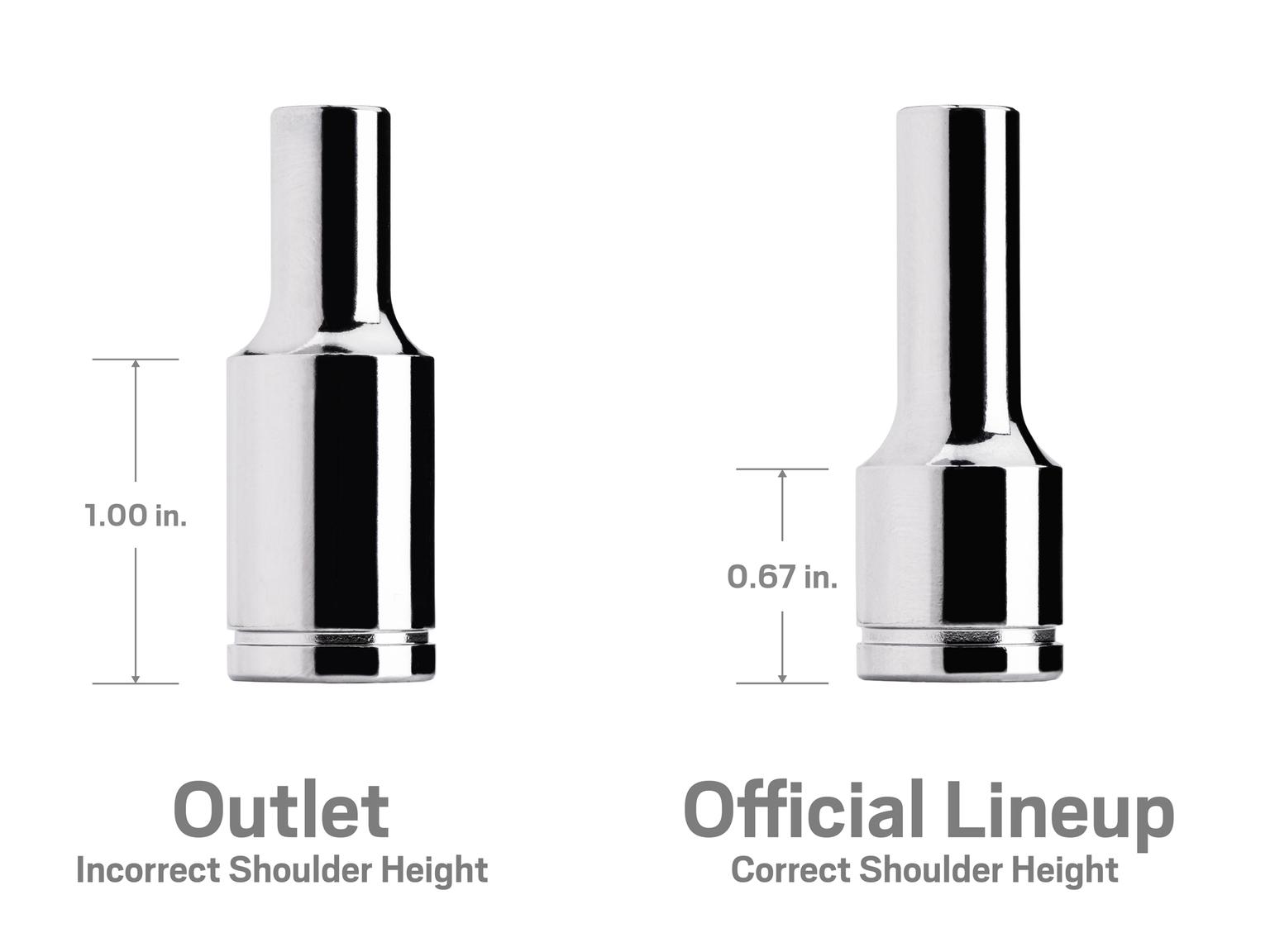 TEKTON 3/8 in. Drive x 8 mm 6-Point Semi-Deep Socket (Incorrect Shoulder Height)