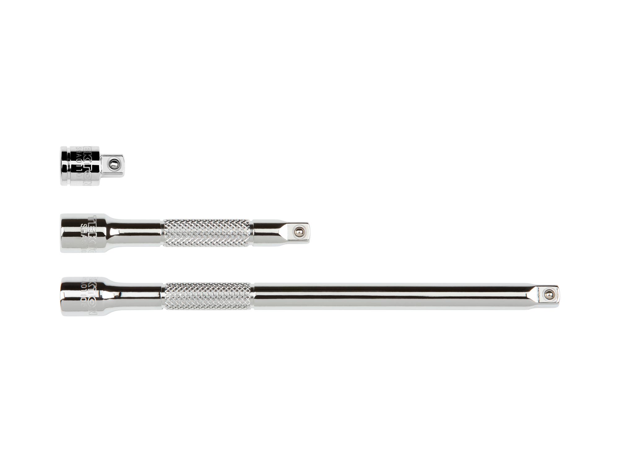 Laid out contents of Tekton hand drive accessory set. Item #SHA90008