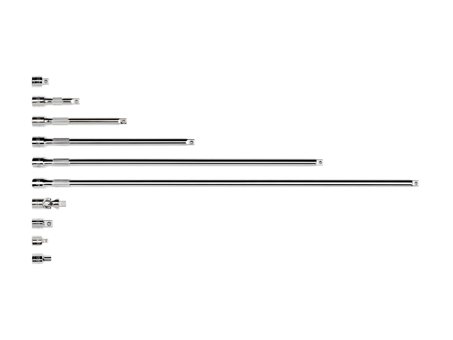 Laid out contents of Tekton tools only hand drive accessory set. Item #SHA91013