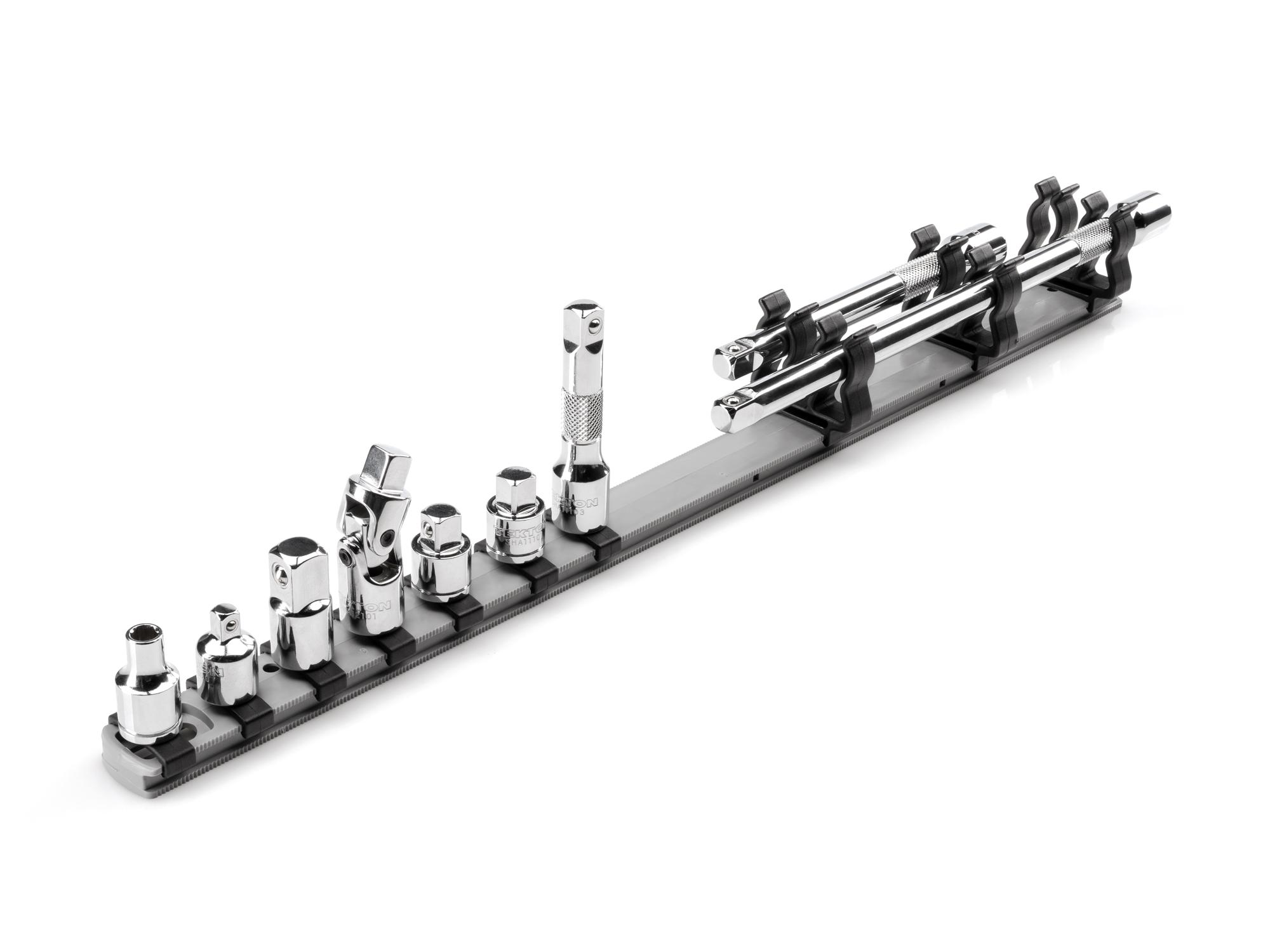 3/8 Inch Drive Extension and Accessory Set with Rail (9-Piece)