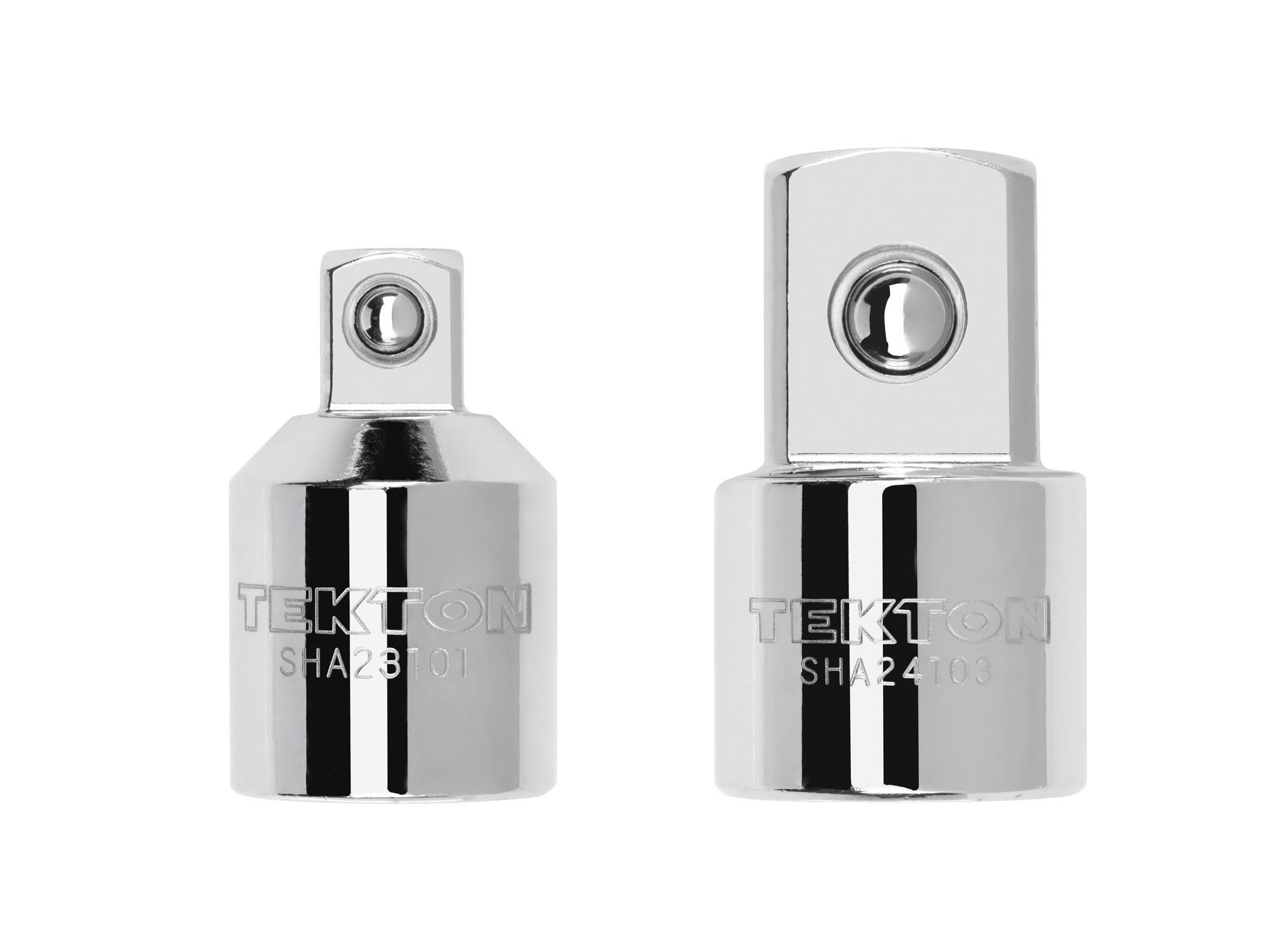 Laid out contents of Tekton hand drive accessory set. Item #SHA92009