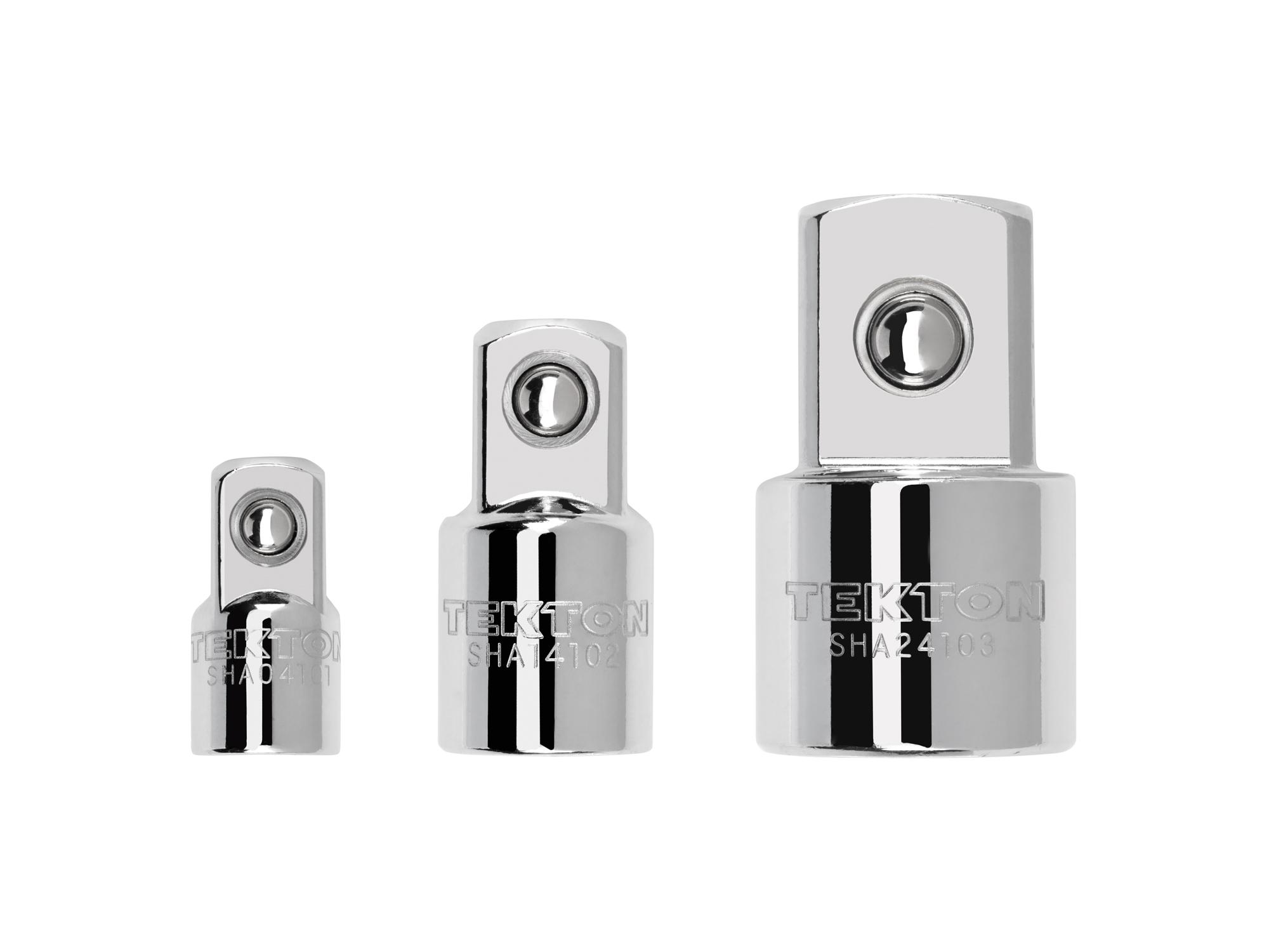 Laid out contents of Tekton hand drive accessory set. Item #SHA99010
