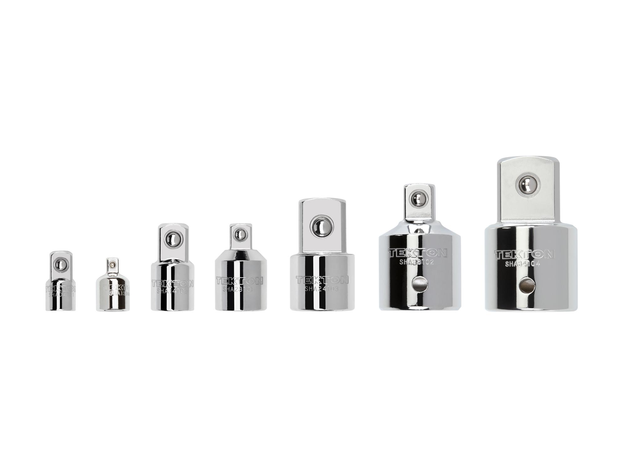 Laid out contents of Tekton hand drive accessory set. Item #SHA99019