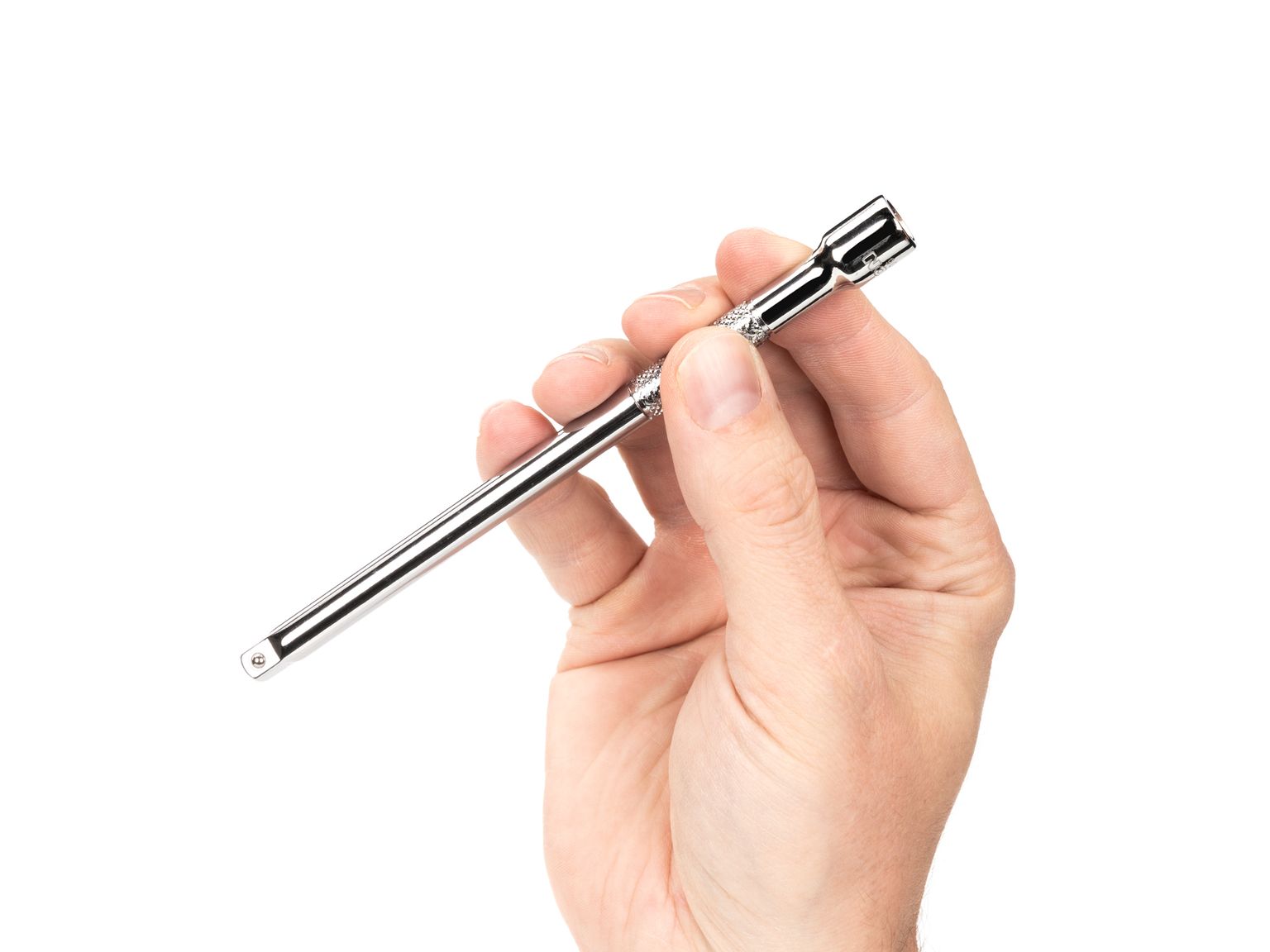 Person holding Tekton 6 inch hand drive accessory. Item #SHA01106