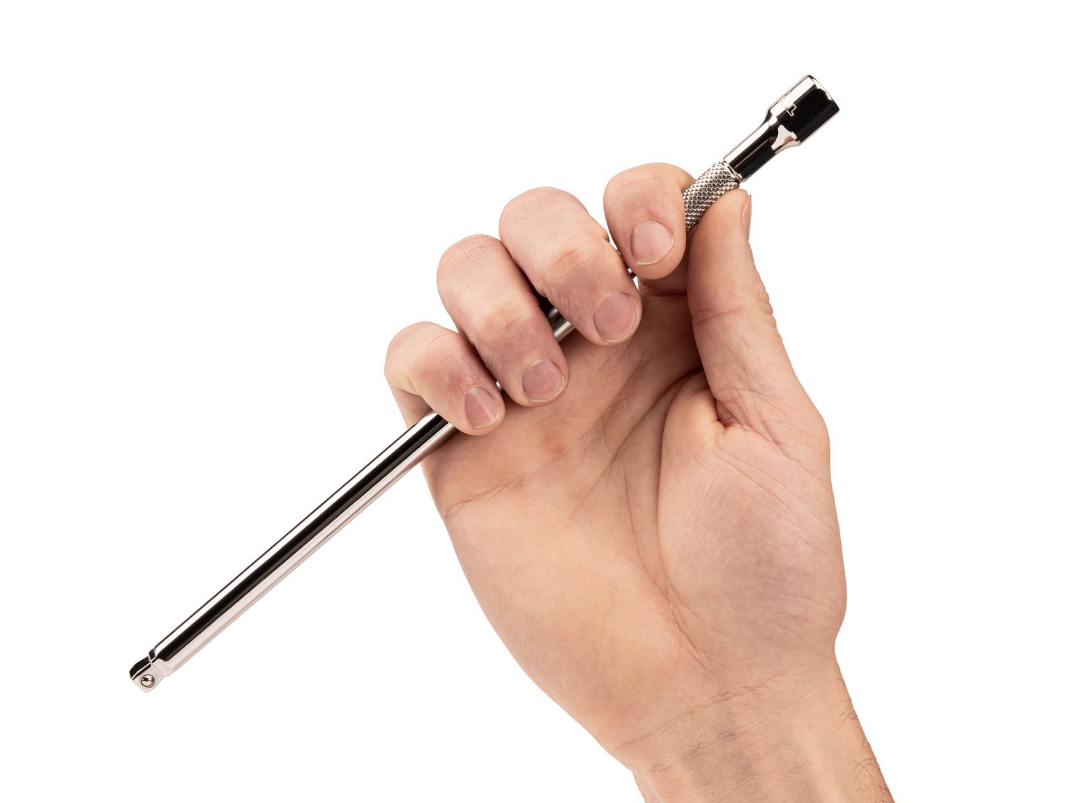 Person holding Tekton 9 inch hand drive accessory. Item #SHA01309