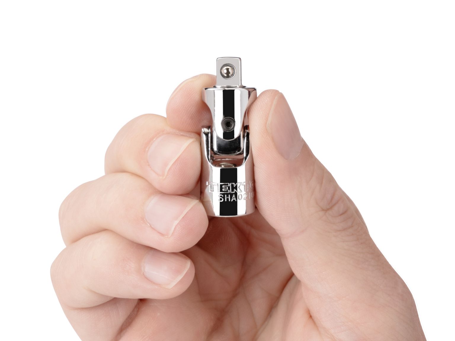 Person holding Tekton hand drive accessory. Item #SHA02100