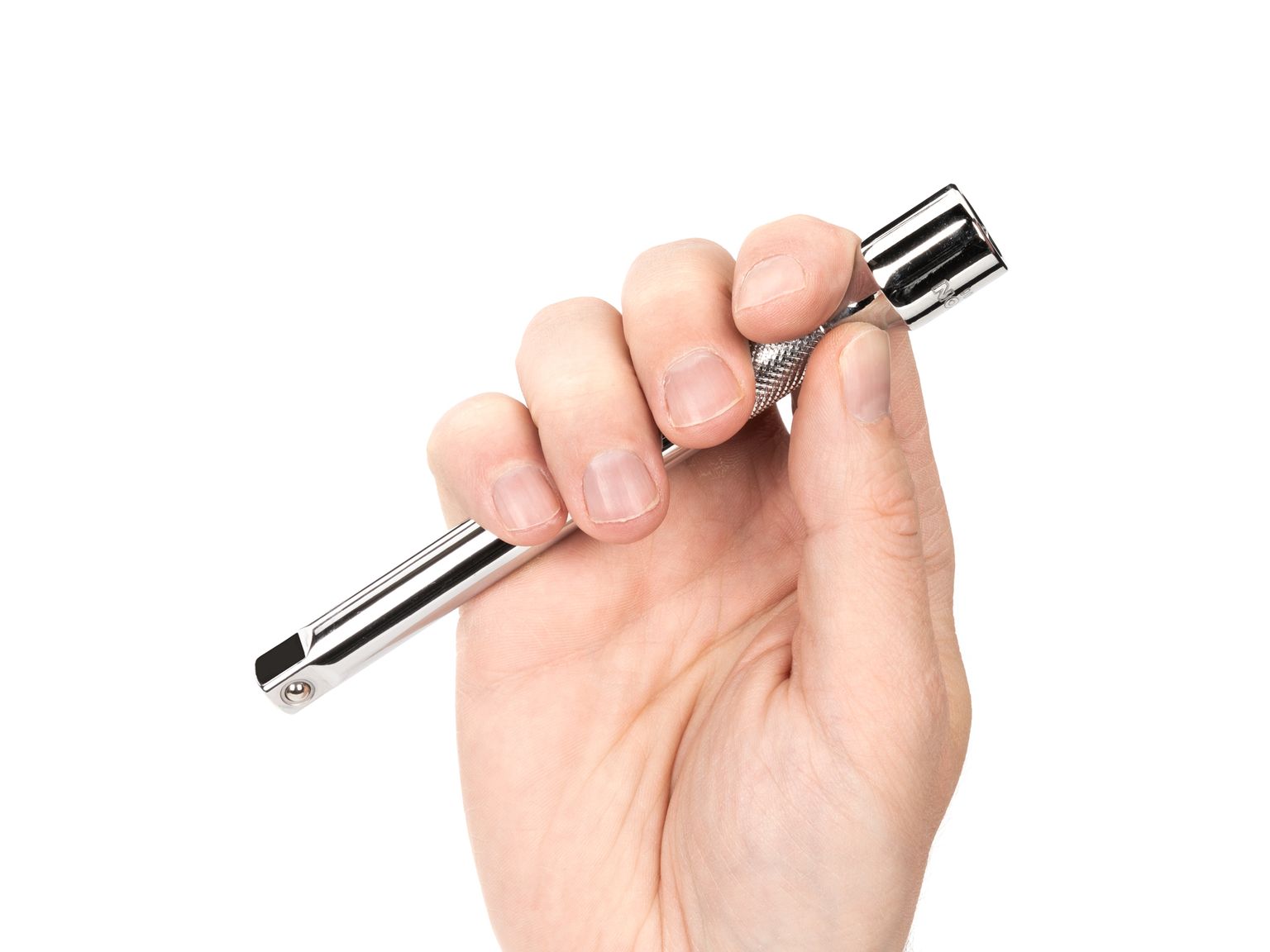 Person holding Tekton 6 inch hand drive accessory. Item #SHA11106