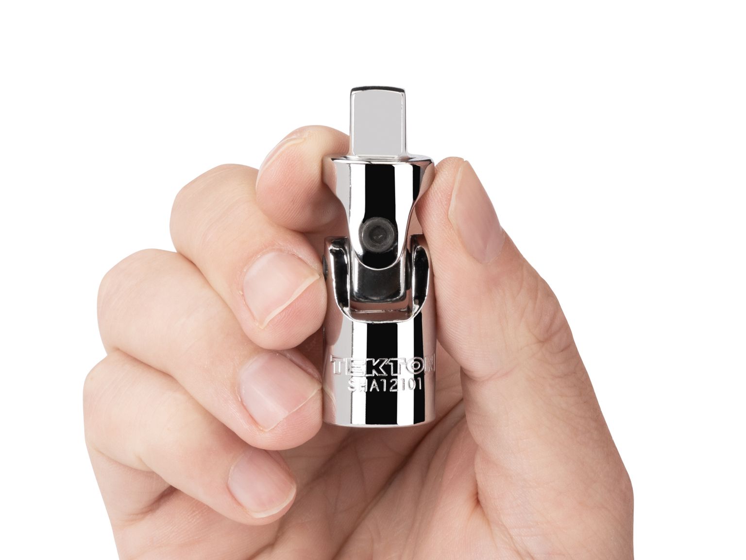 Person holding Tekton hand drive accessory. Item #SHA12101