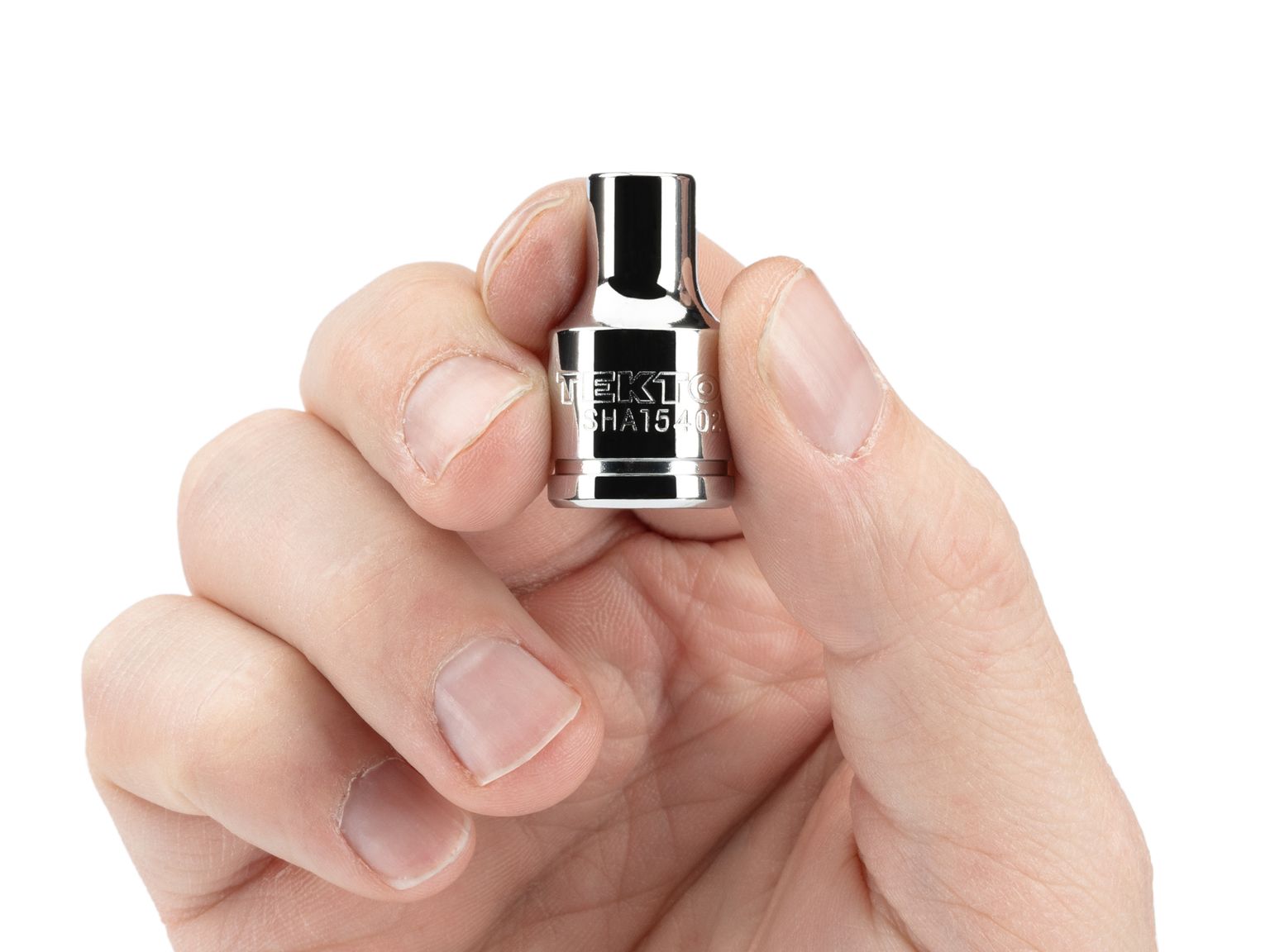 Person holding Tekton hand drive accessory. Item #SHA15402