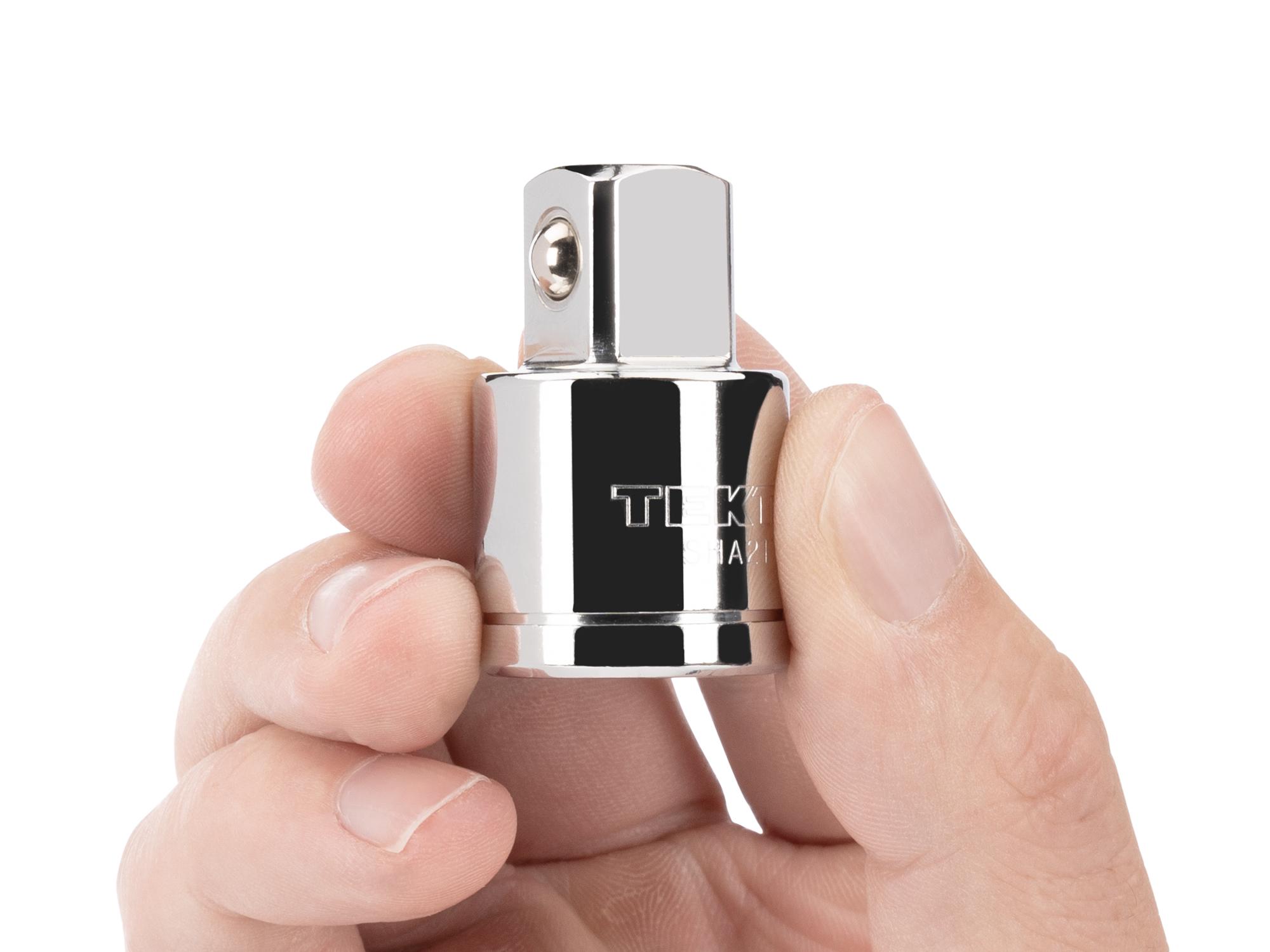 Person holding Tekton 1 1/2 inch hand drive accessory. Item #SHA21101