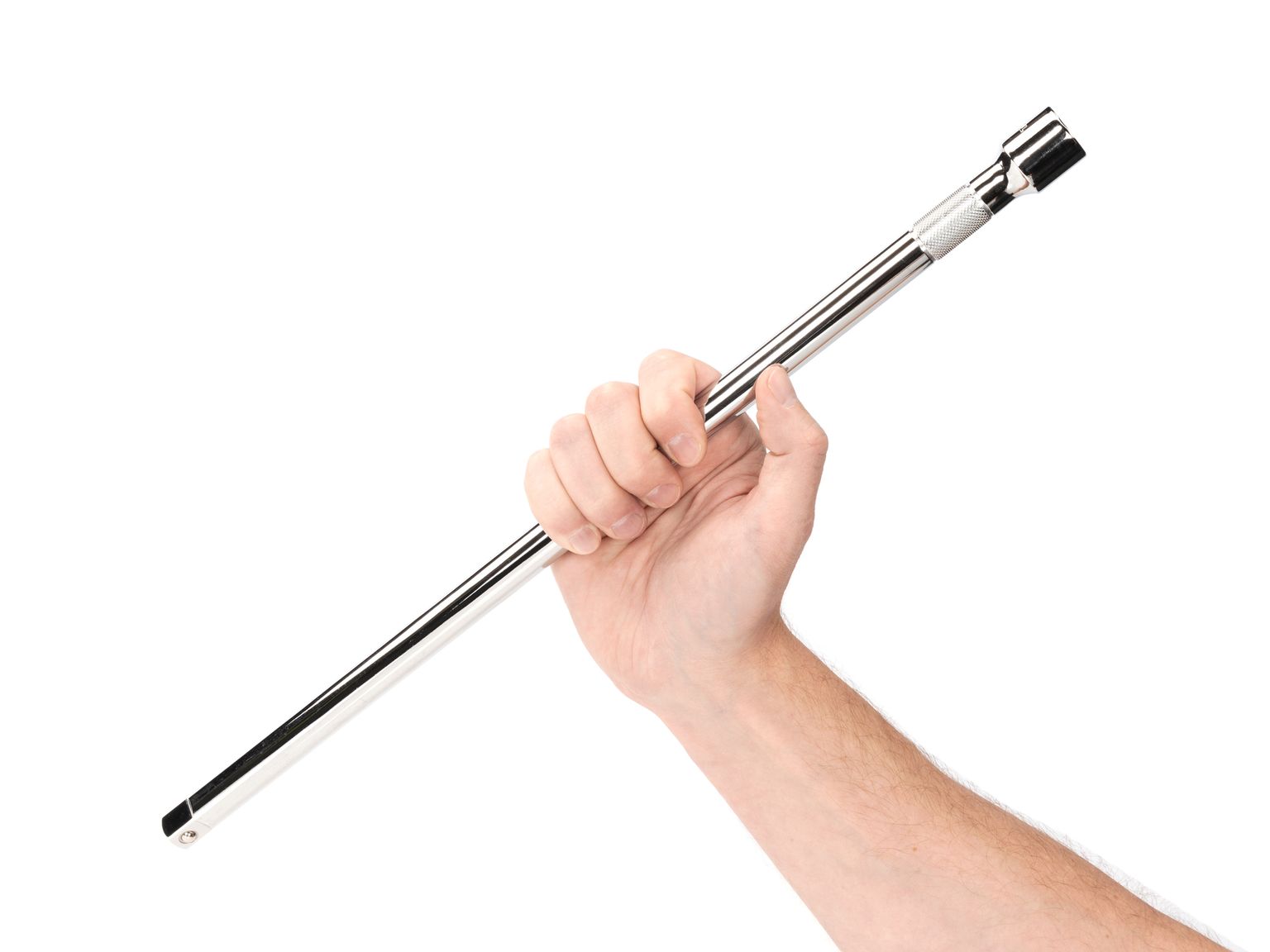 Person holding Tekton 18 inch hand drive accessory. Item #SHA21118