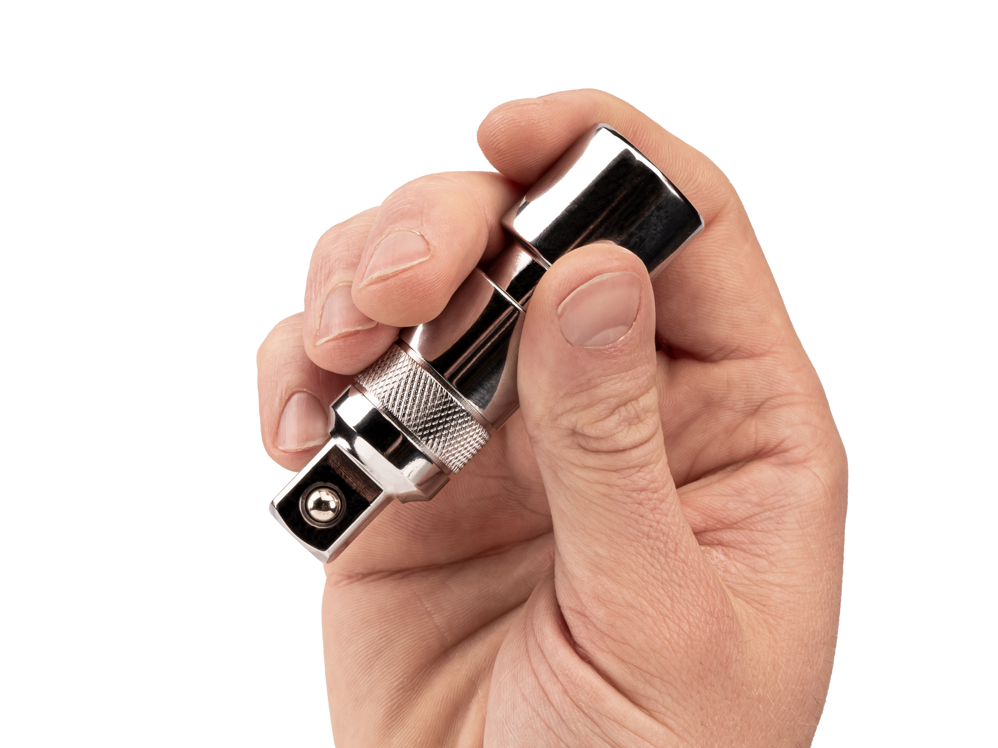 Person holding Tekton 3 inch hand drive accessory. Item #SHA21203