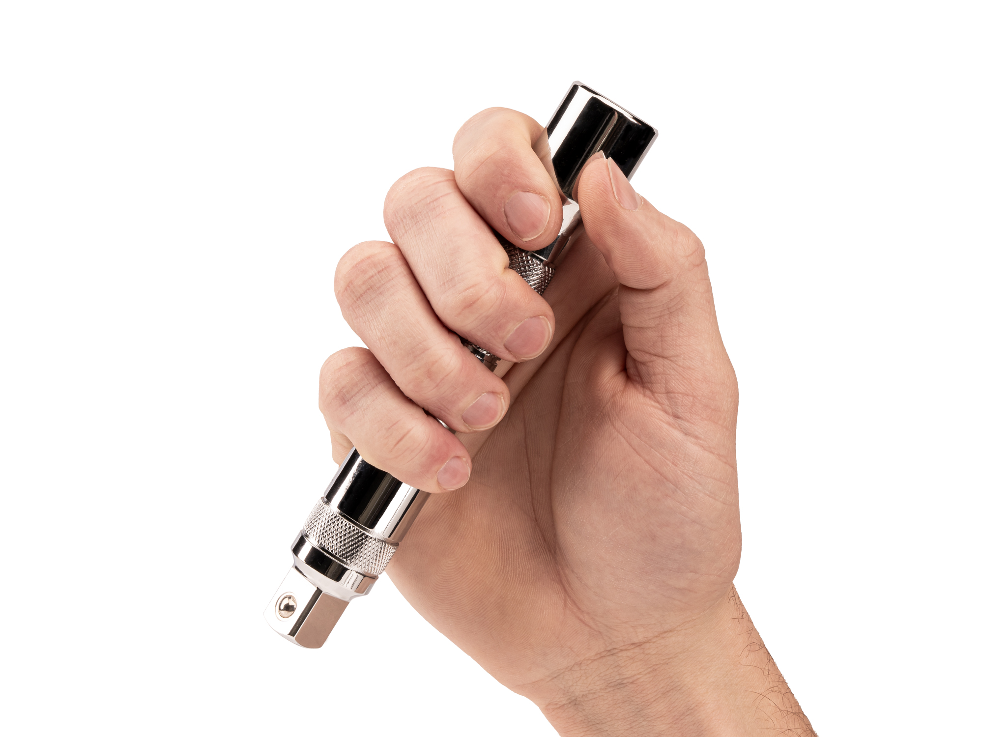Person holding Tekton 6 inch hand drive accessory. Item #SHA21206