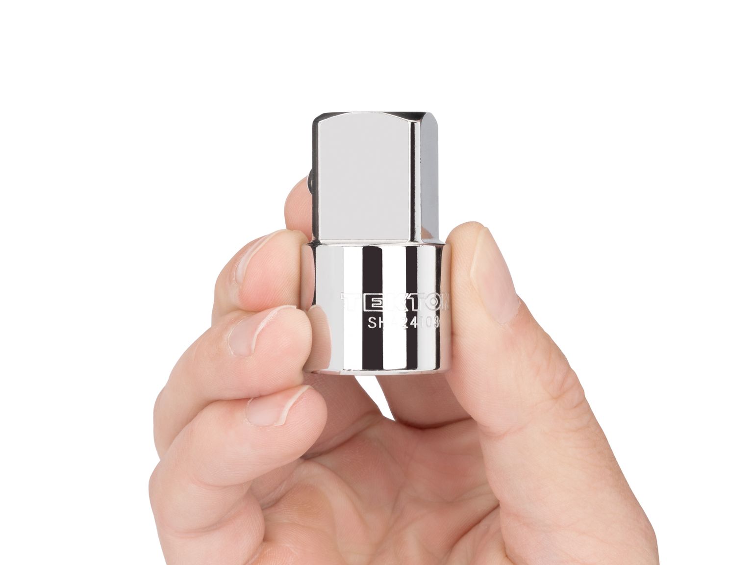 Person holding Tekton hand drive accessory. Item #SHA24103