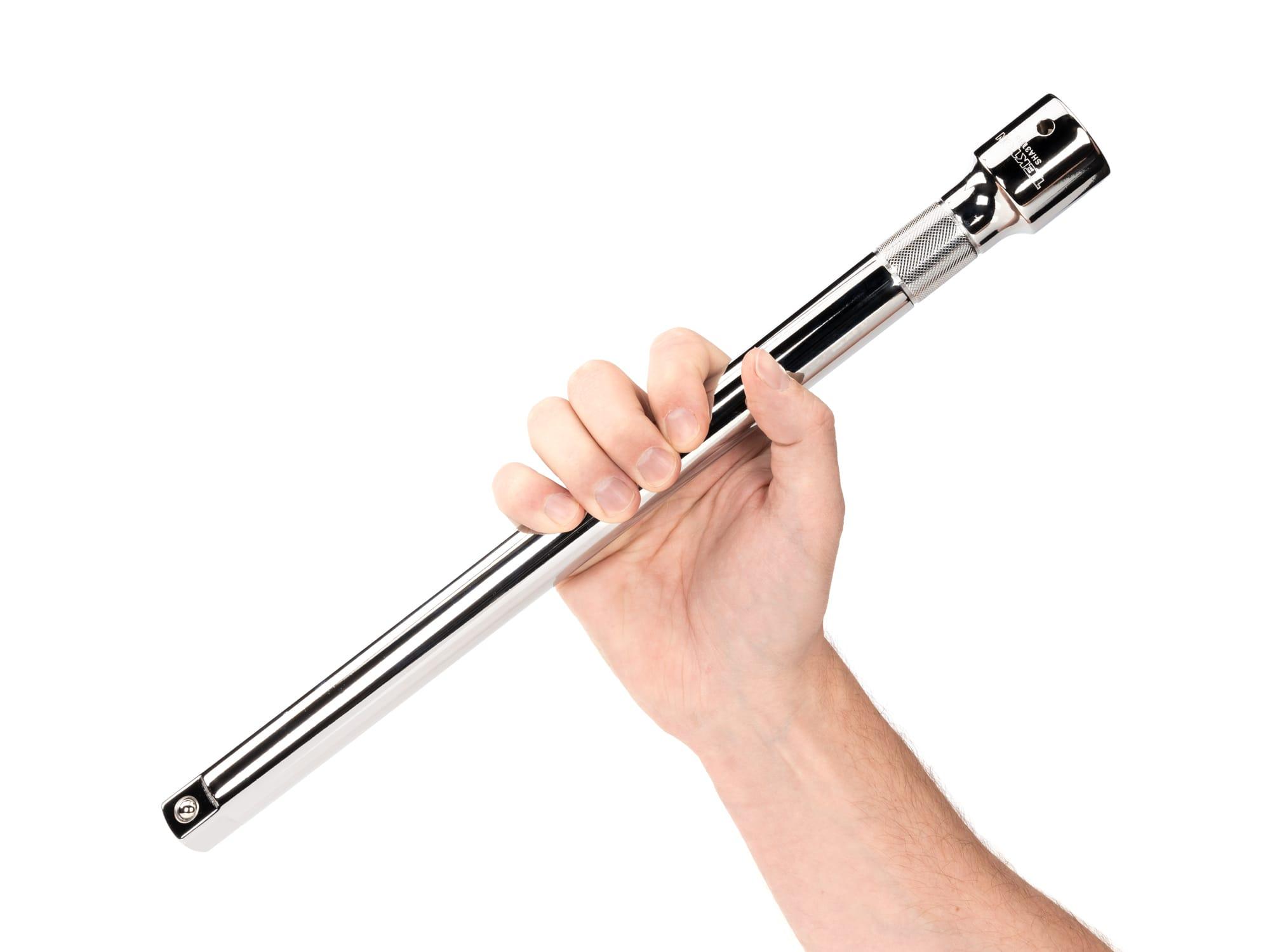 Person holding Tekton 16 inch hand drive accessory. Item #SHA31116