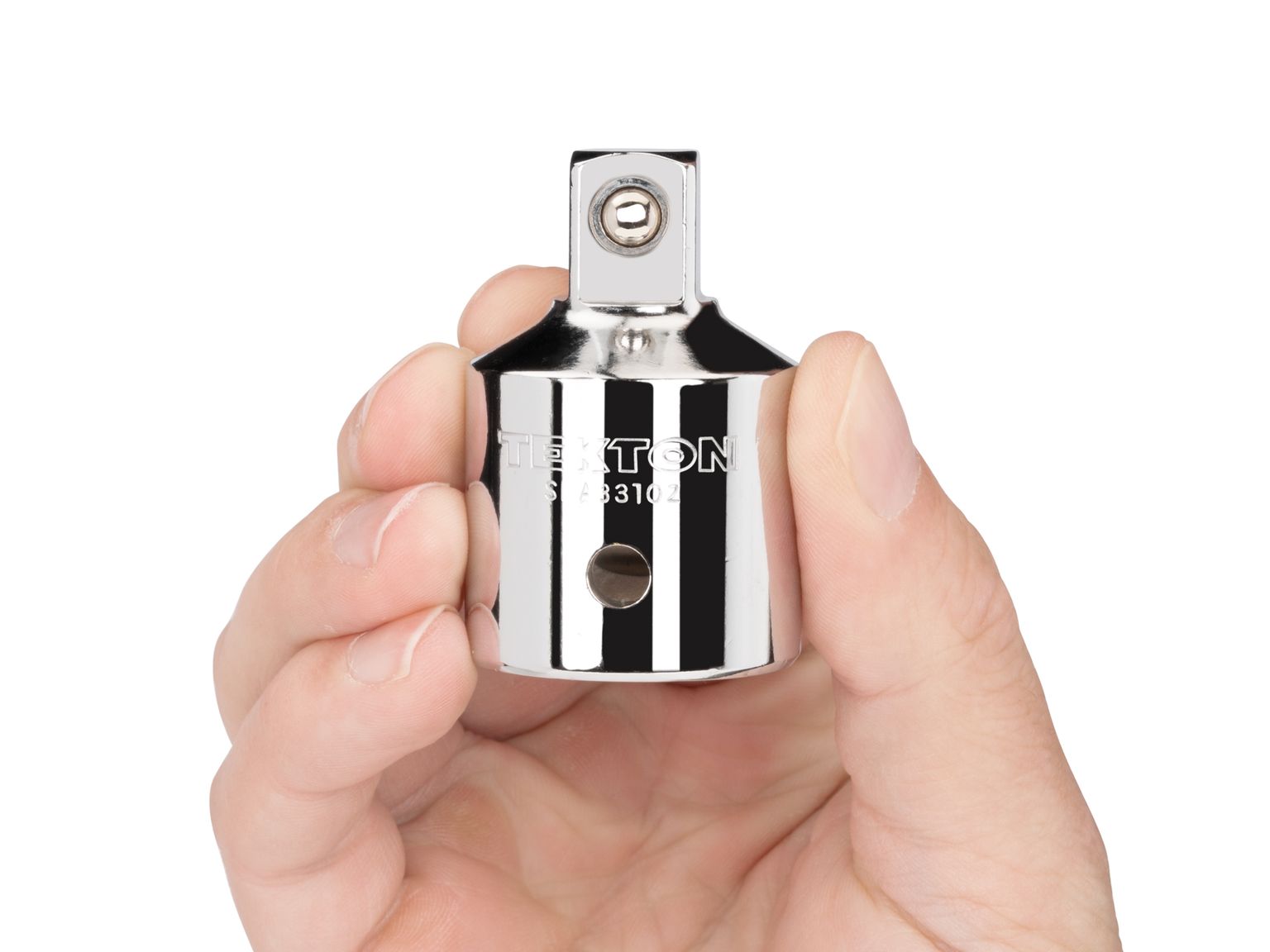 Person holding Tekton hand drive accessory. Item #SHA33102