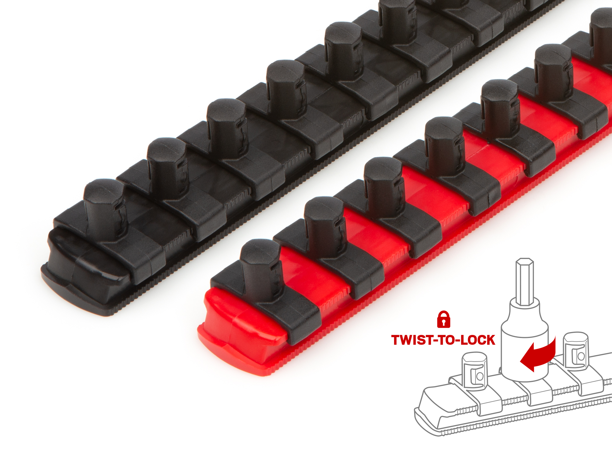 Includes: Hex 1/8-3/8 inch (SAE), 3-10 mm (Metric) bit sockets. The S2 steel bit is press fitted into the socket. Comes with rail and tray storage. SHB91201.