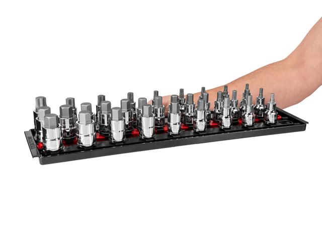 Bit Drive Socket Set 1/2 Inch Drive Hex/Torx Bit Socket Set with Rails (32-Piece) | TEKTON