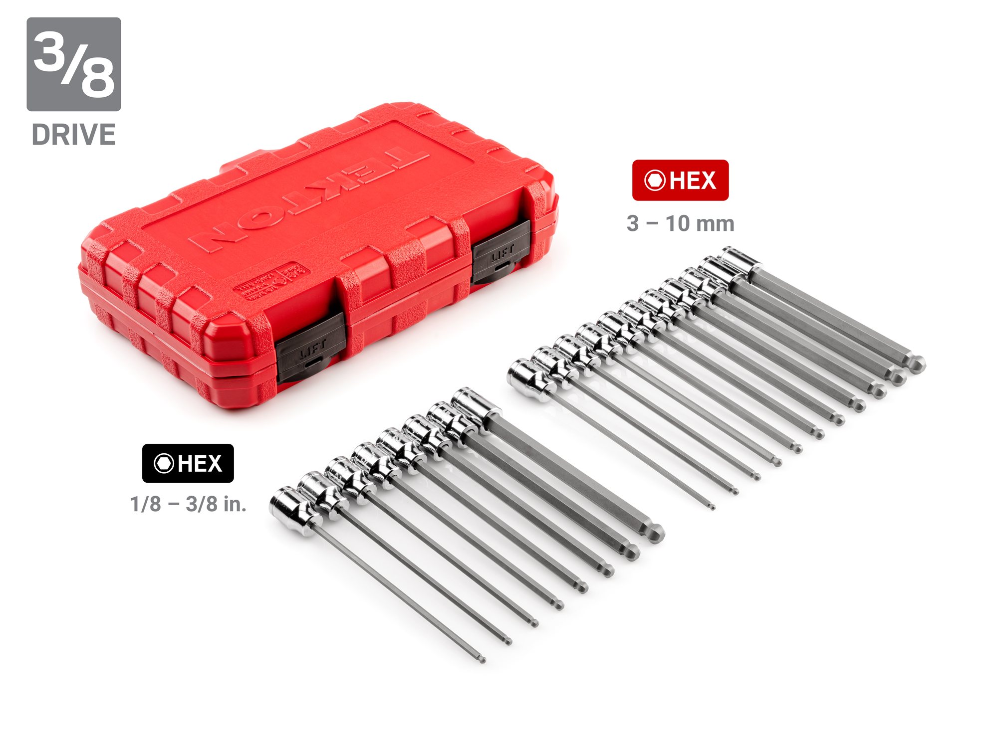 TEKTON 1/4, 3/8, 1/2 Inch Drive Hex, Ball End Hex, Torx, TR Torx, Phillips, Slotted, Square, Triple Square, TR Triple Square Bit Socket Set with Cases (248-Piece)