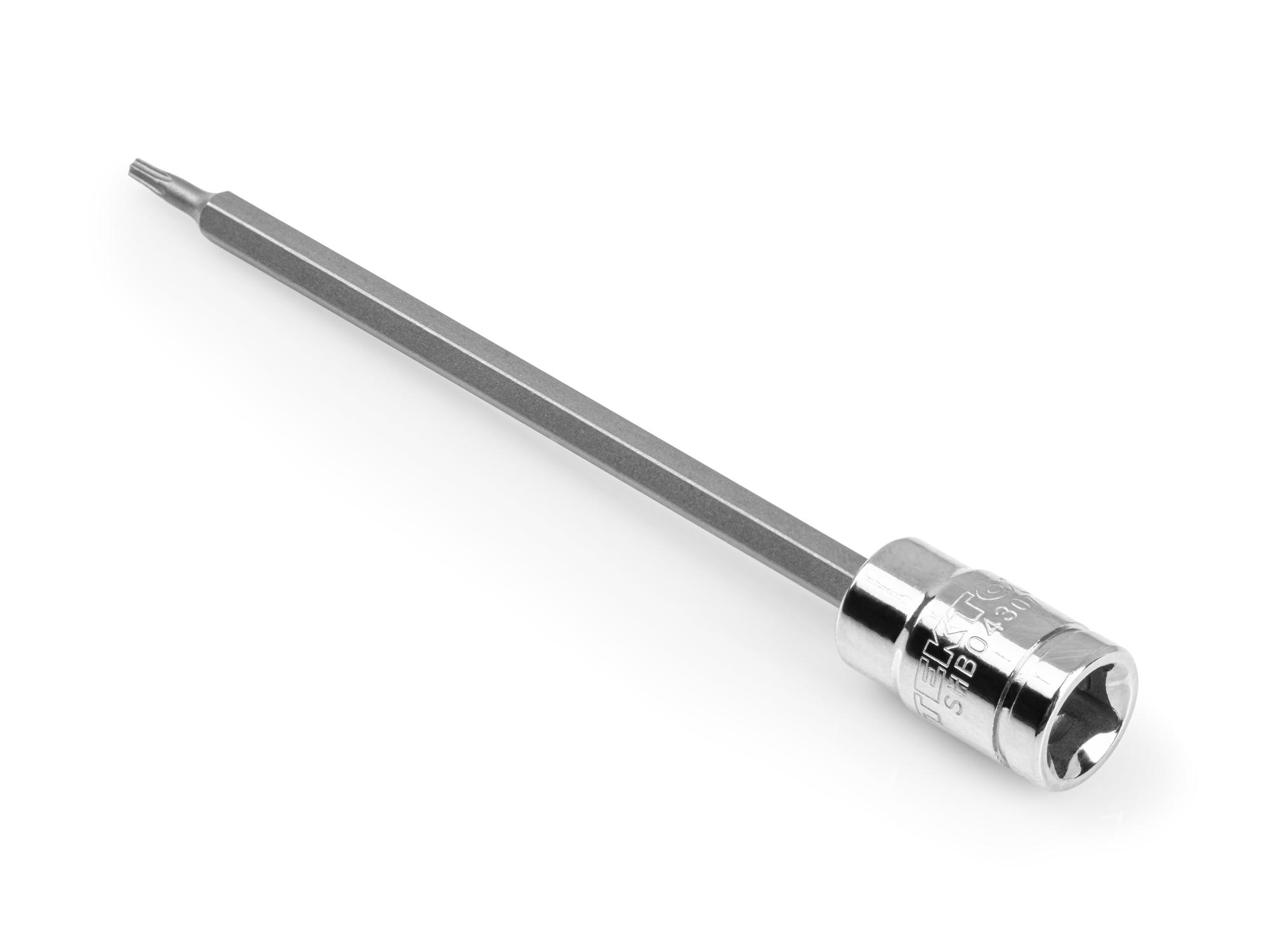 Back angle view of Tekton hand drive bit socket. Item #SHB04307